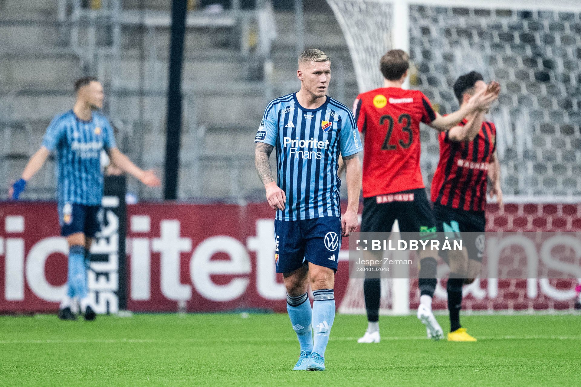 Djurgårdens Victor Edvardsen deppar