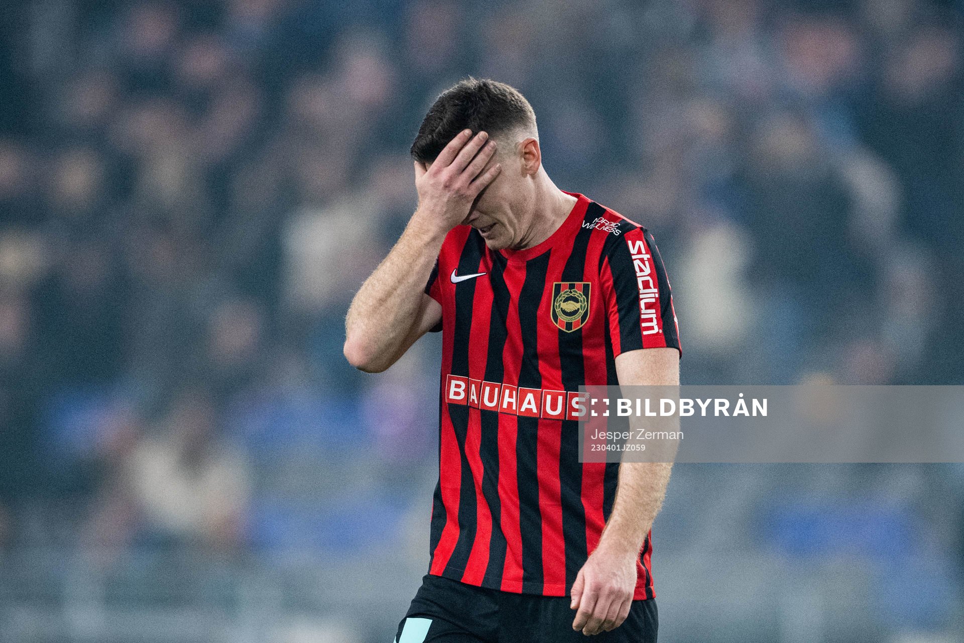 Brommapojkarnas Viktor Agardius deppar