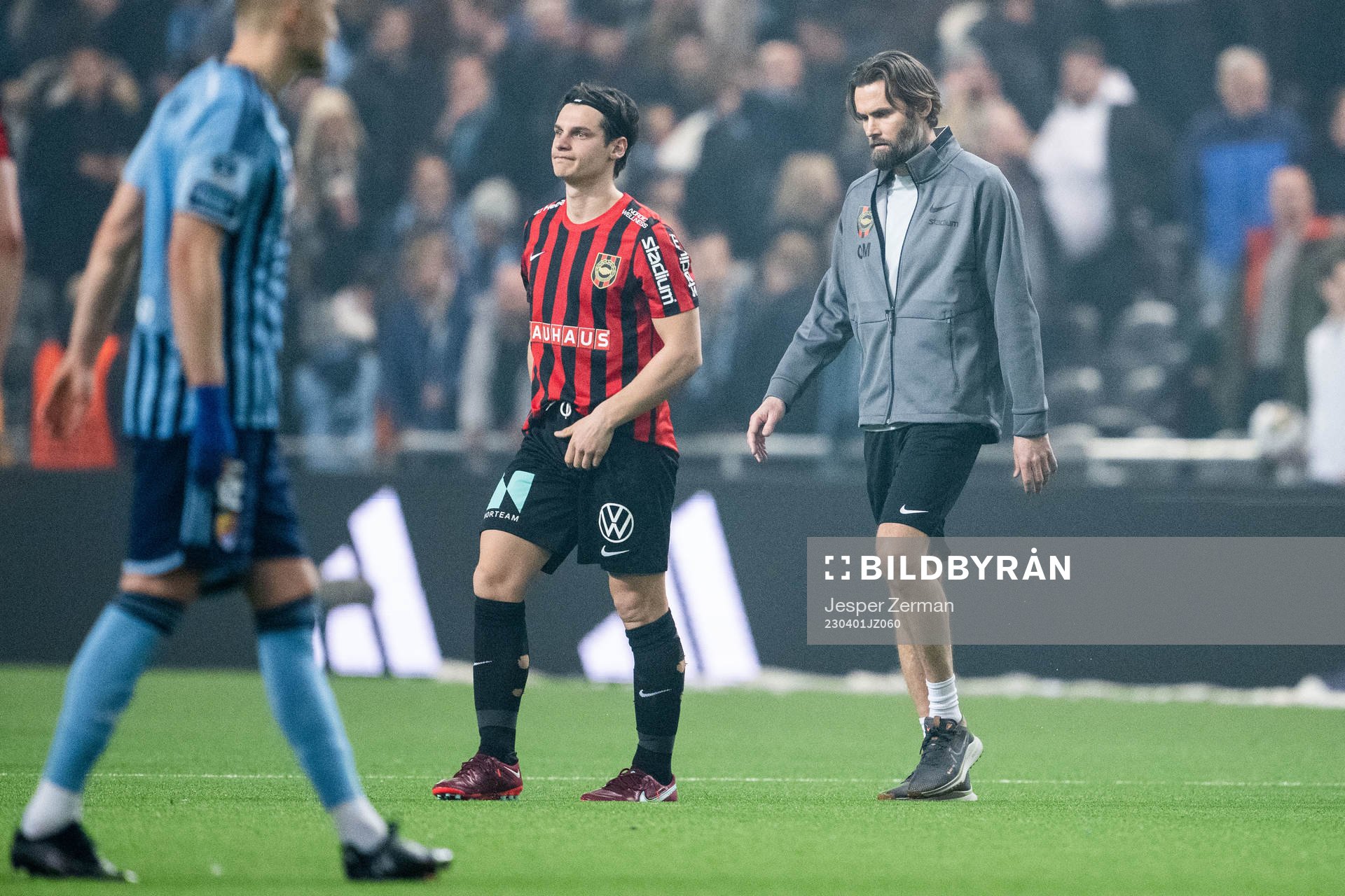 Brommapojkarnas Kevin Ackermann och tränare Olof Mellberg