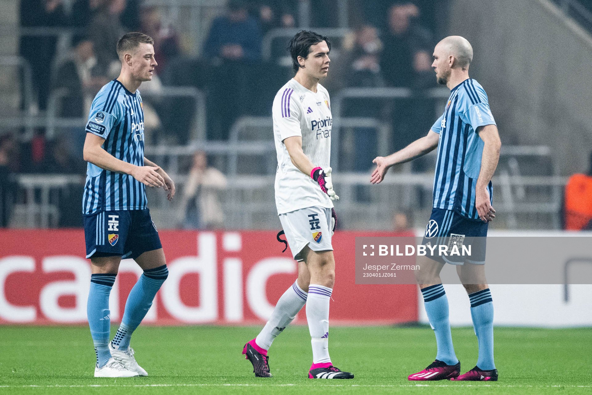 Djurgårdens Jesper Löfgren, Jacob Widell Zetterström och