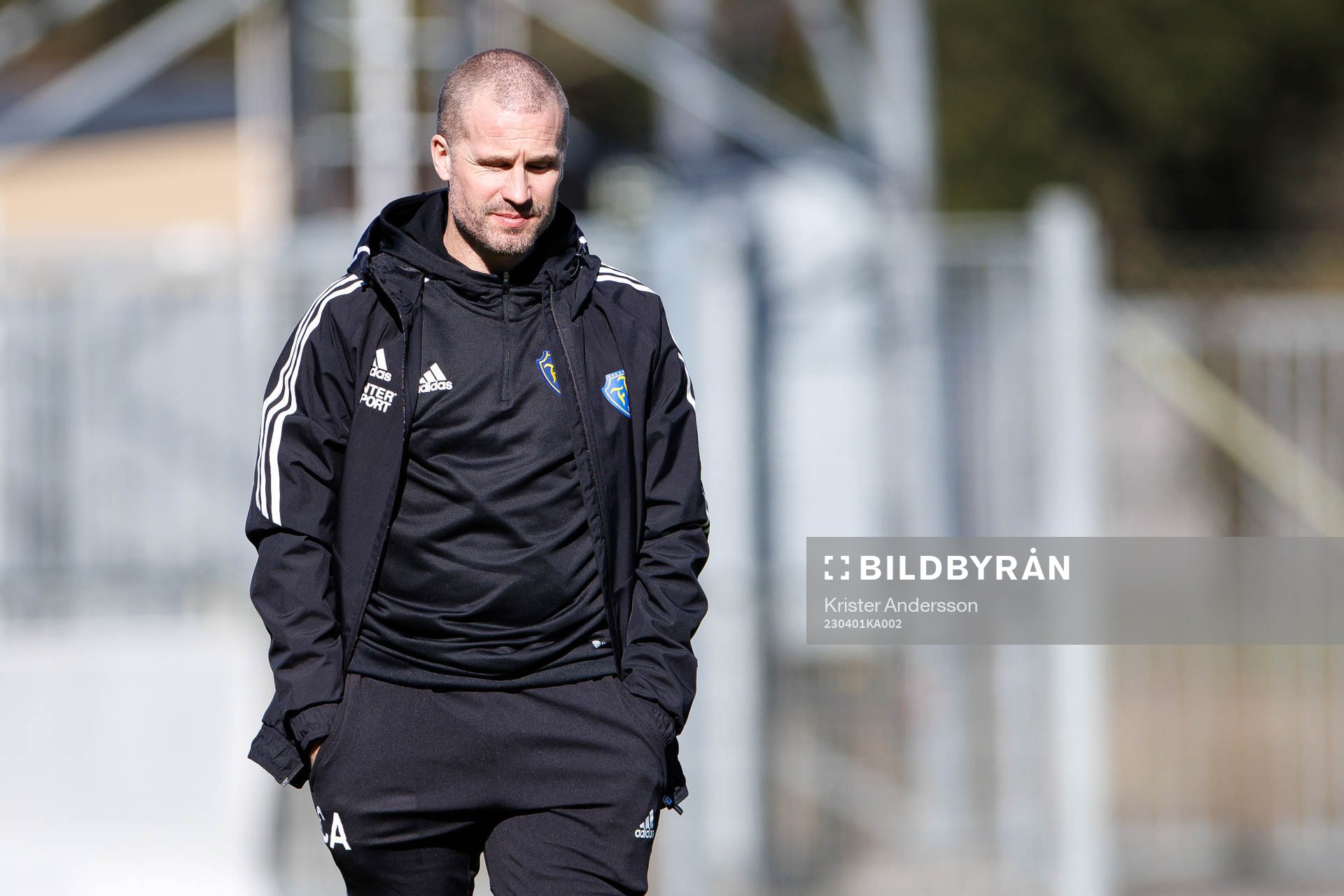 Falkenbergs tränare Christoffer Andersson före