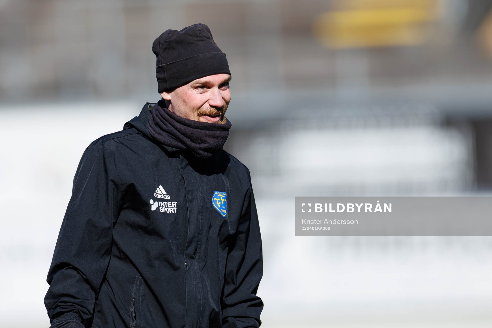 Falkenbergs Christoffer Carlsson före fotbollsmatchen i