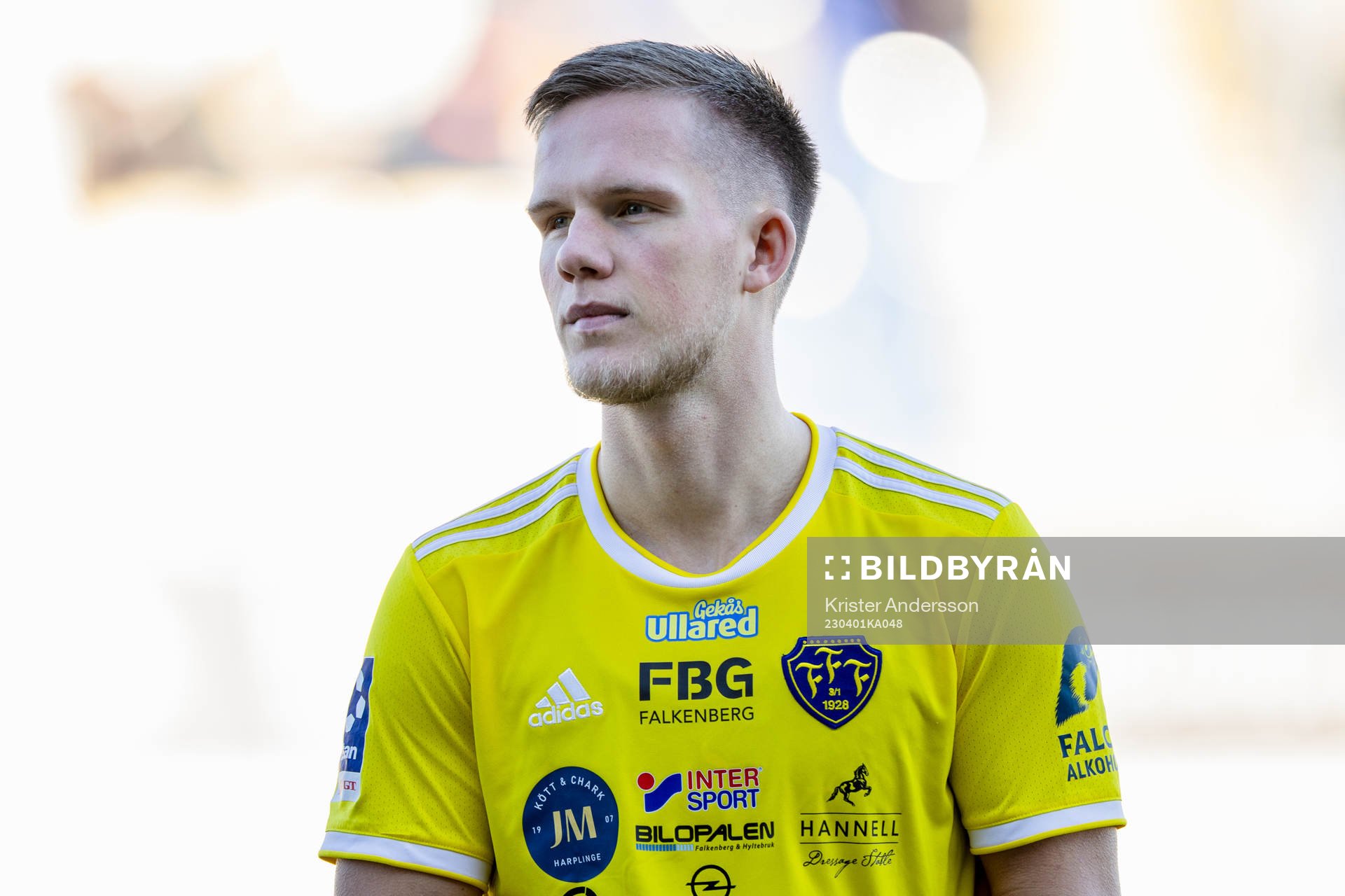 Falkenbergs Tim Stålheden före fotbollsmatchen i Ettan