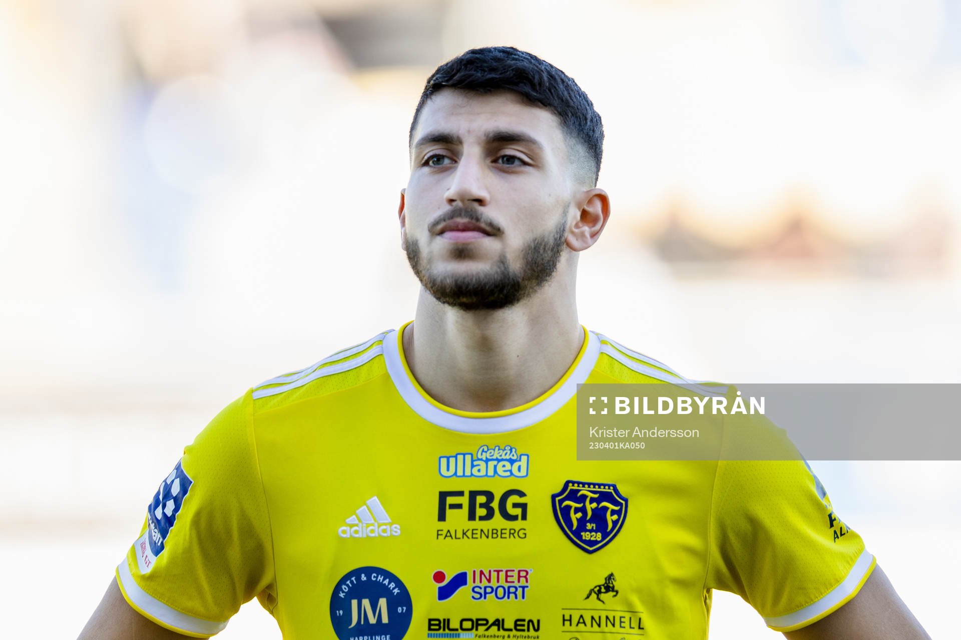 Falkenbergs Leonardo Farah Shahin före fotbollsmatchen i