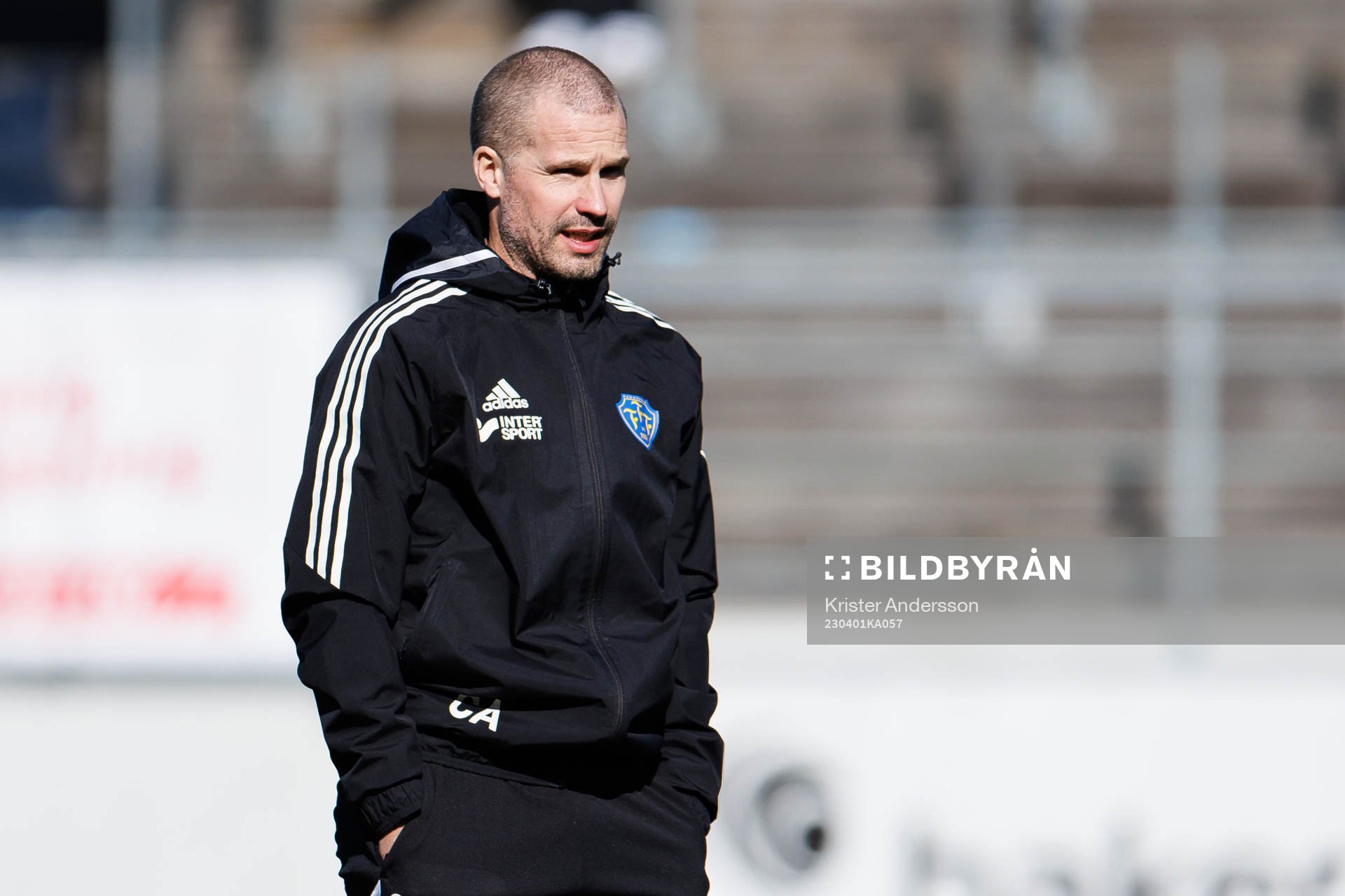 Falkenbergs tränare Christoffer Andersson före