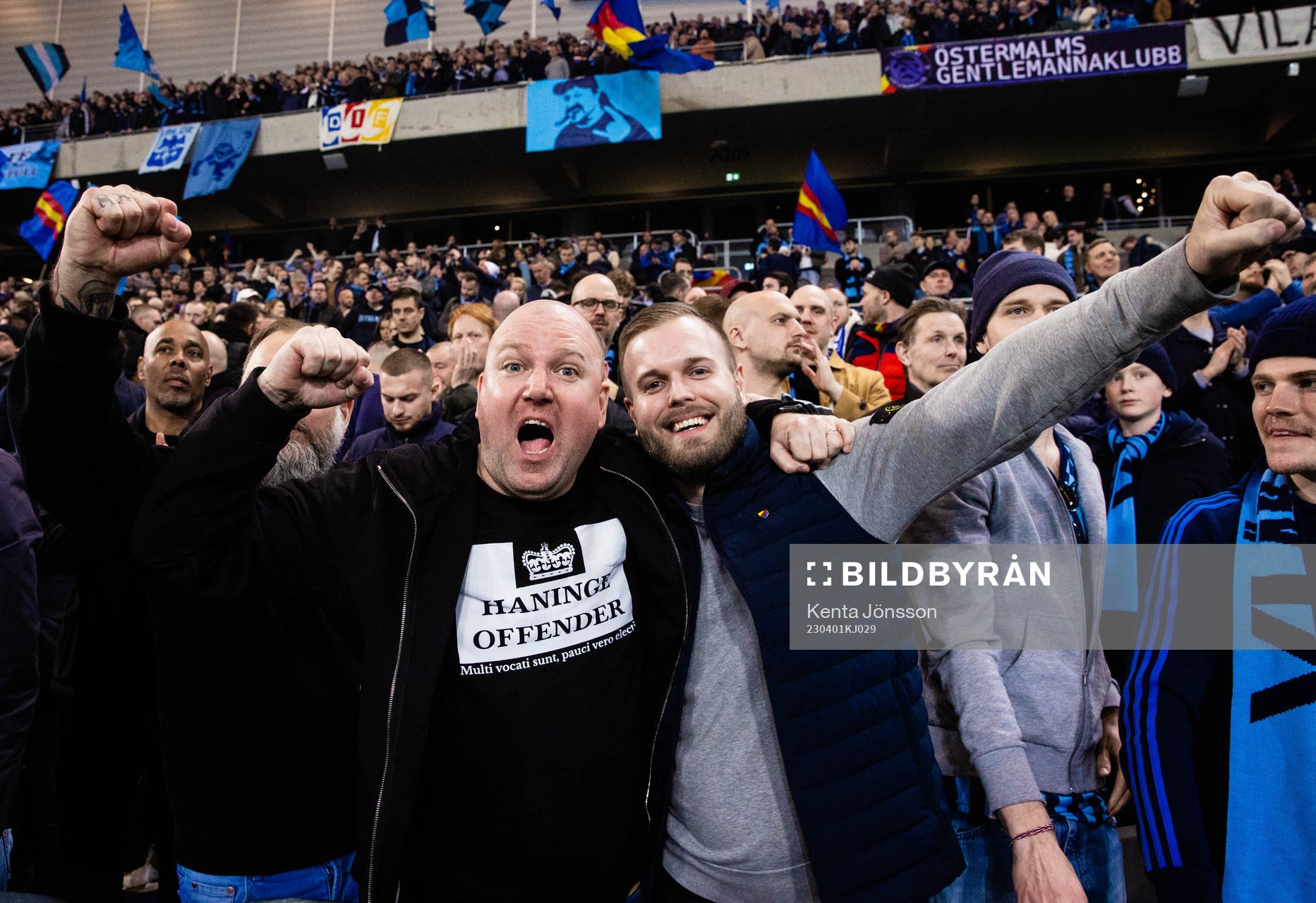 Djurgårdens supportrar jublar