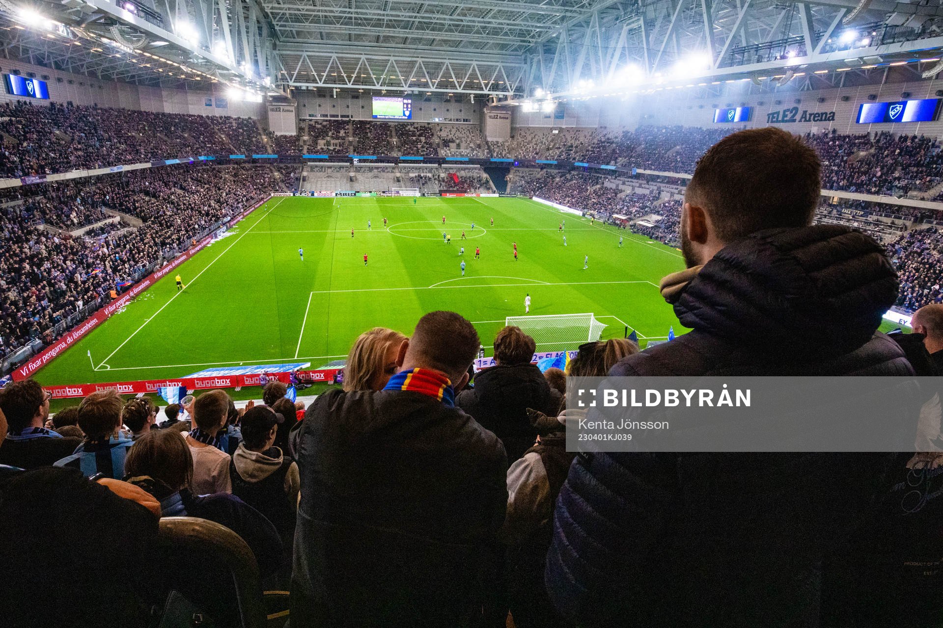 Tele2 Arena med Djurgårdens supportrar