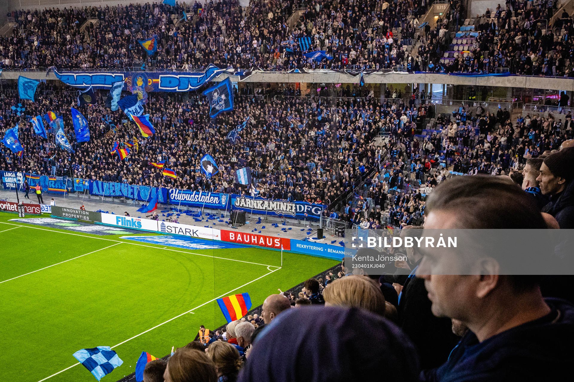 Tele2 Arena med Djurgårdens supportrar