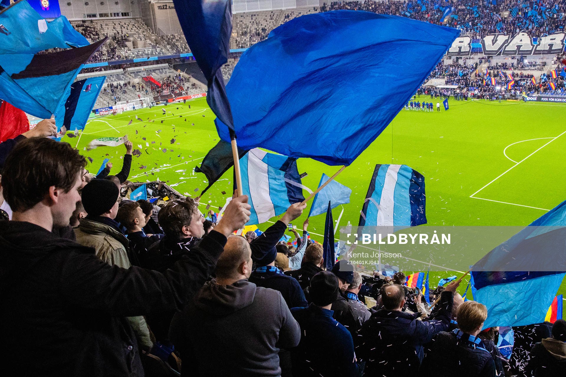 Tele2 Arena med Djurgårdens supportrar