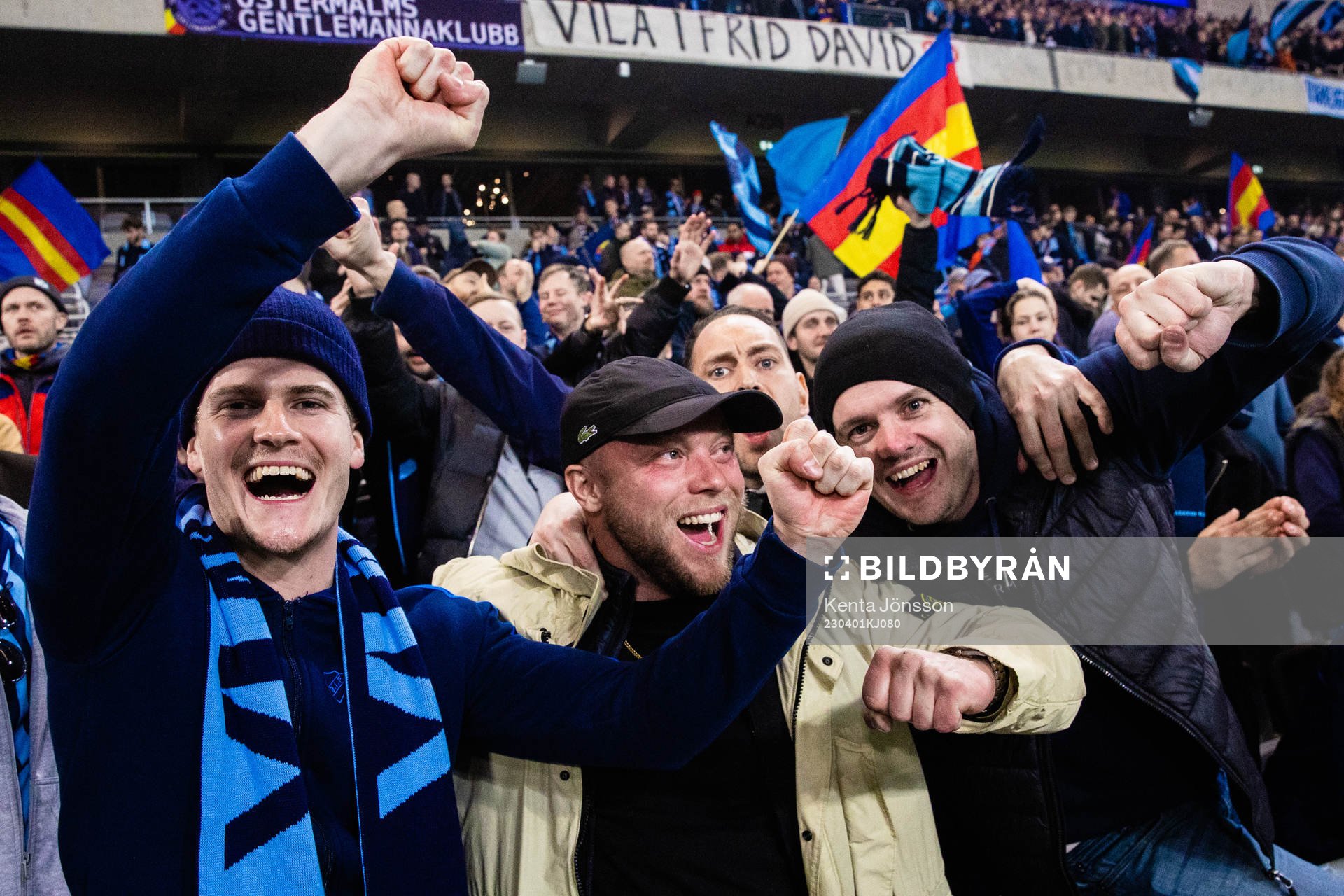 Djurgårdens supportrar jublar