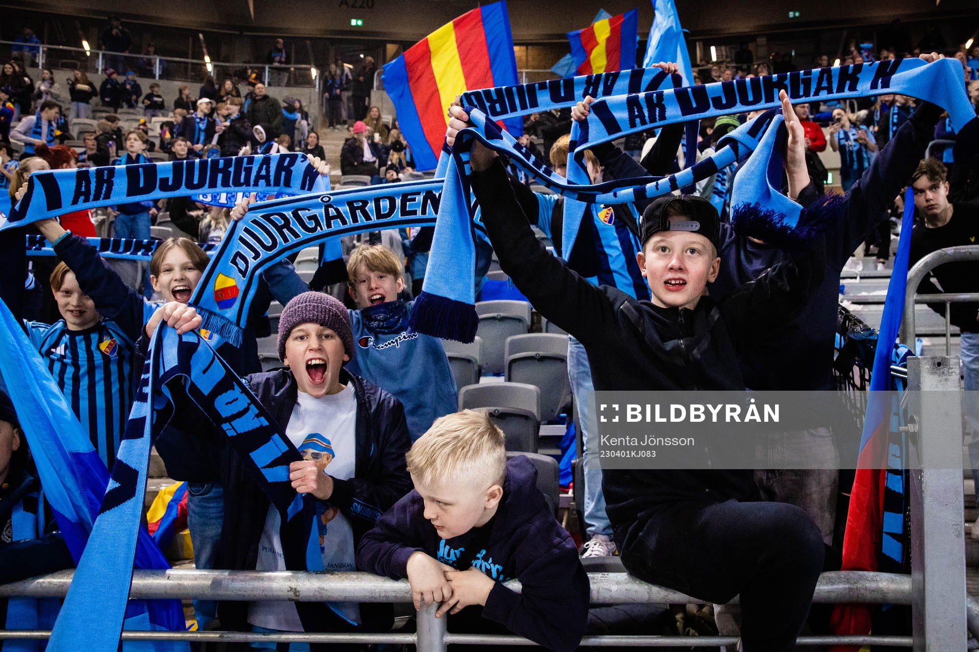 Djurgårdens supportrar jublar