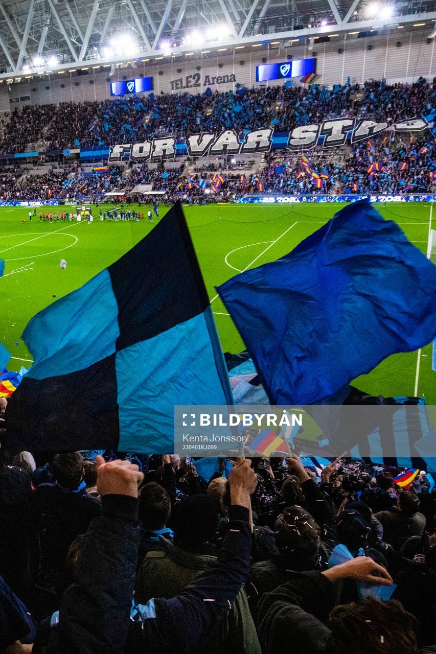 Tele2 Arena med Djurgårdens supportrar