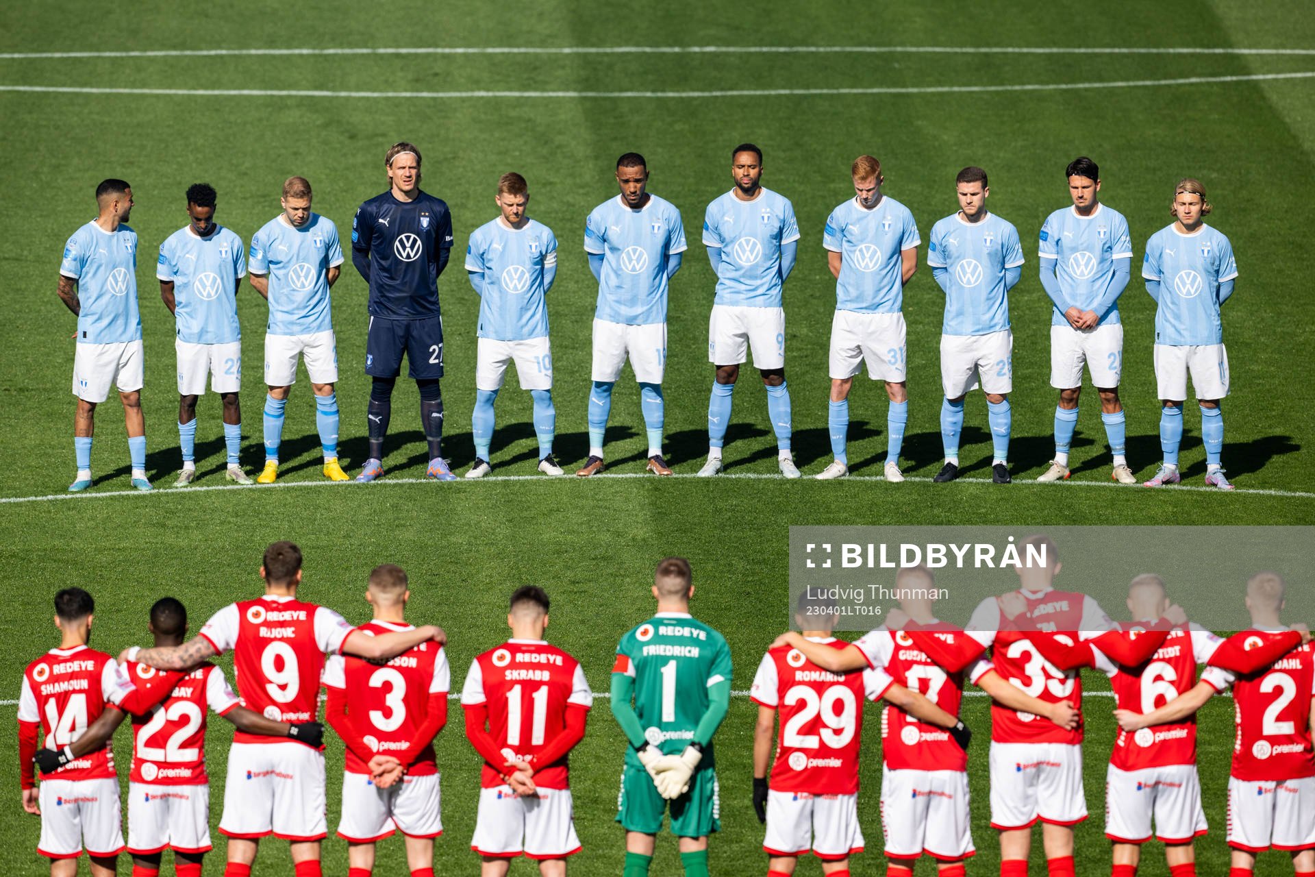 Malmö FFs och Kalmars spelare