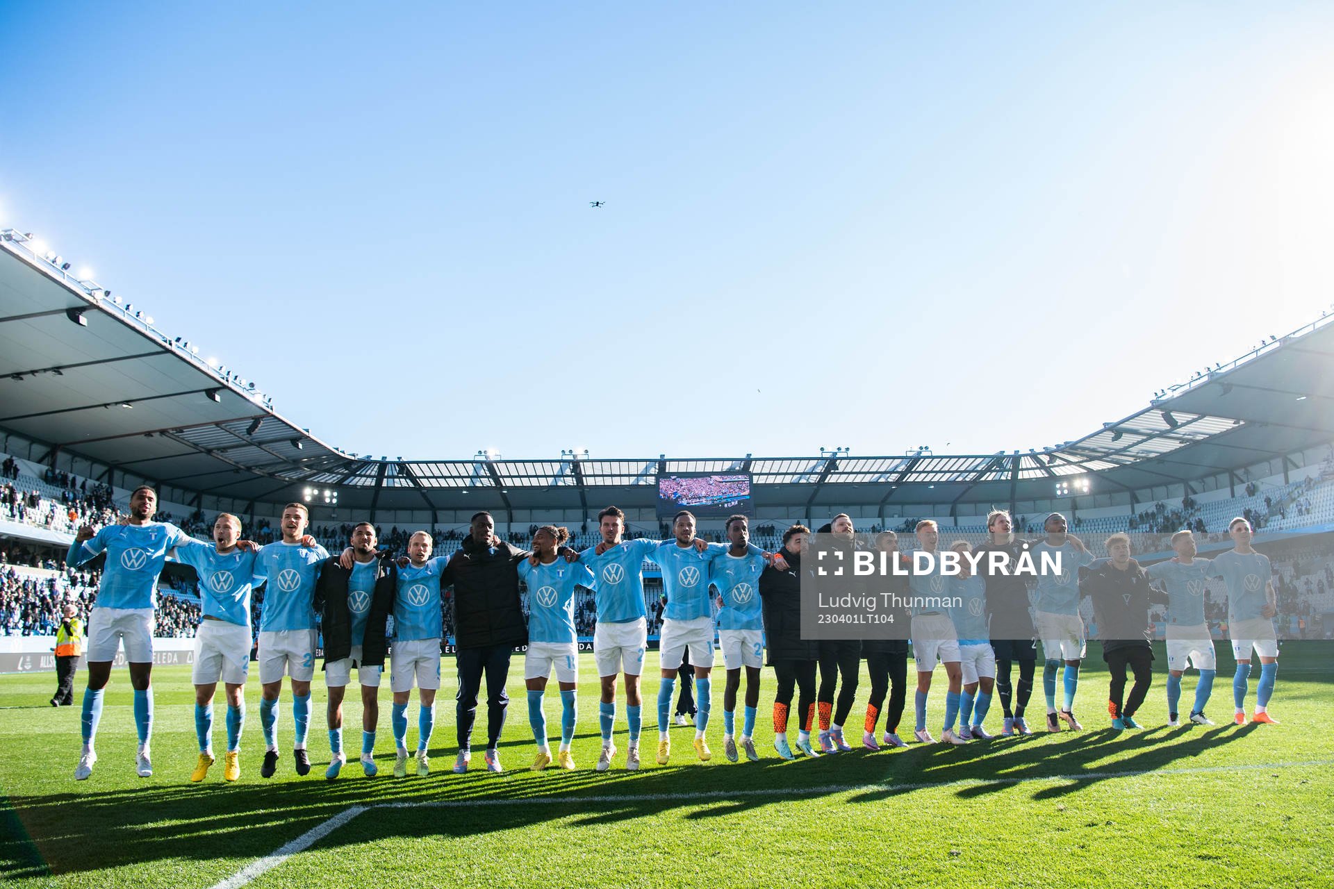 Malmö FFs spelare jublar