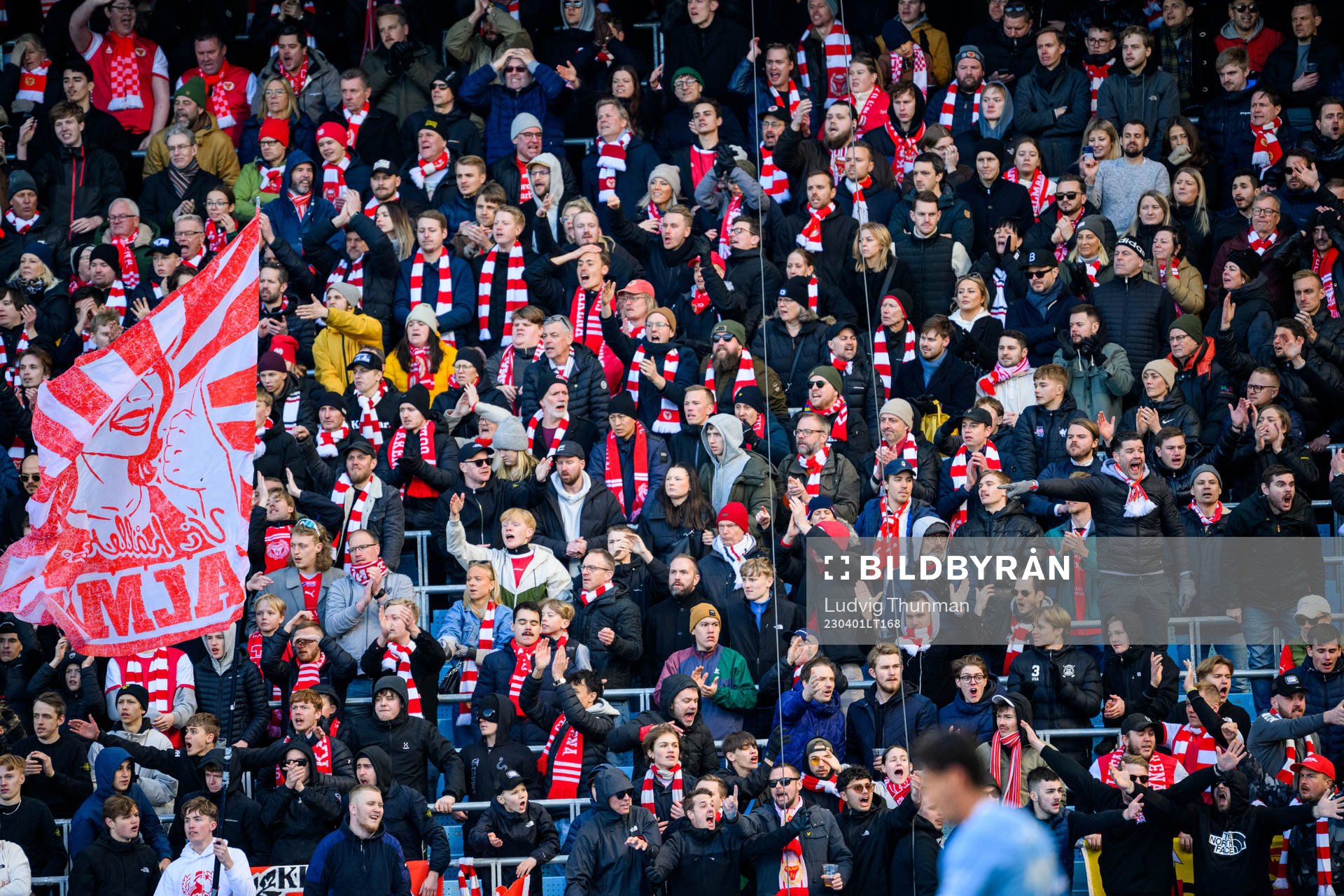 under fotbollsmatchen i Allsvenskan mellan Malmö FF och