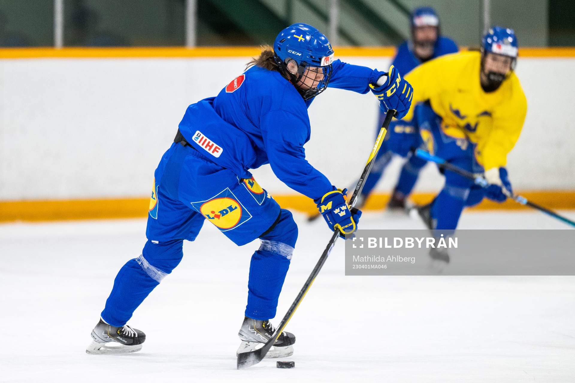 Anna Kjellbin of Sweden at a practice session