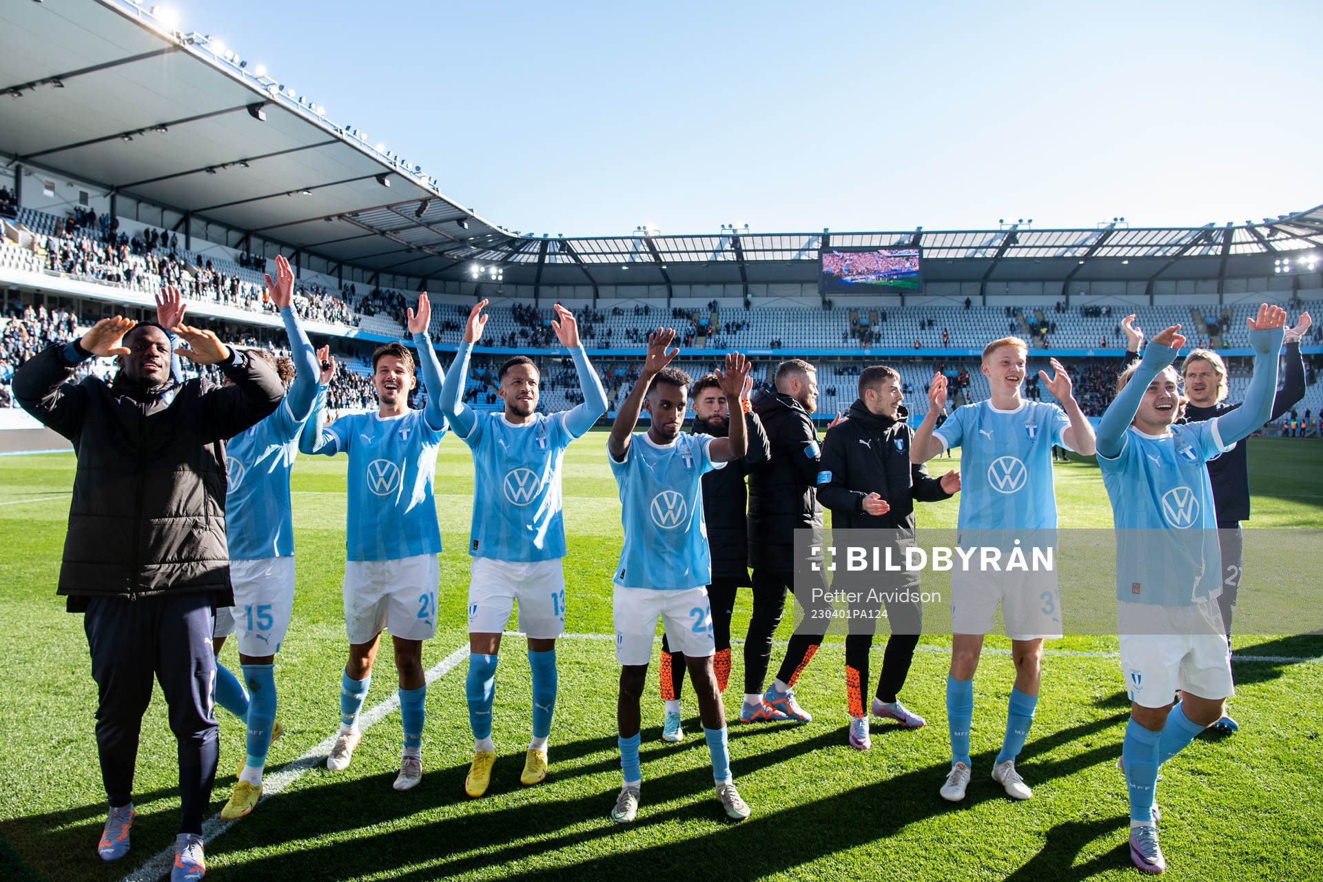 Malmö FFs spelare jublar