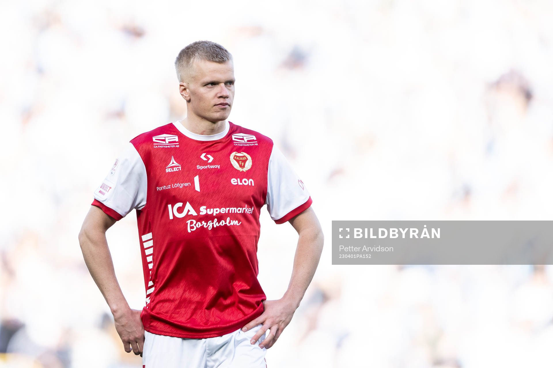 Kalmars Axel Lindahl efter fotbollsmatchen i Allsvenskan mellan Malmö FF och Kalmar den 1 april 2023 i Malmö. 
