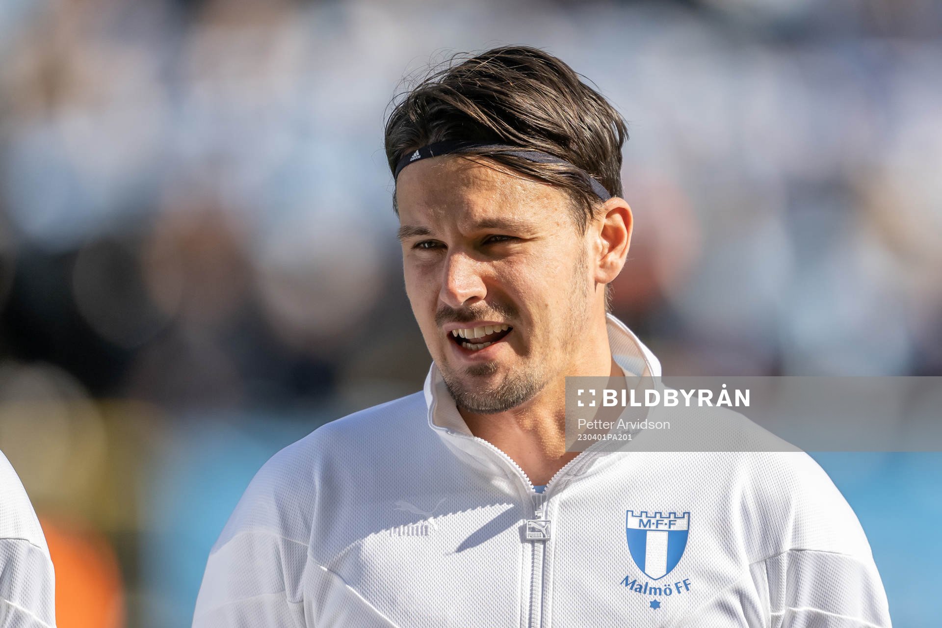 Malmö FFs Stefano Vecchia inför fotbollsmatchen i Allsvenskan mellan Malmö FF och Kalmar den 1 april 2023 i Malmö. 