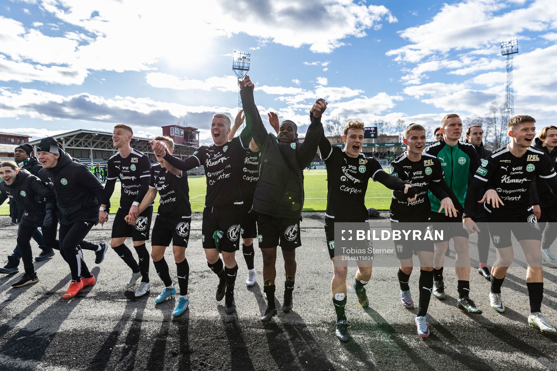 Västerås SKs spelare jublar
