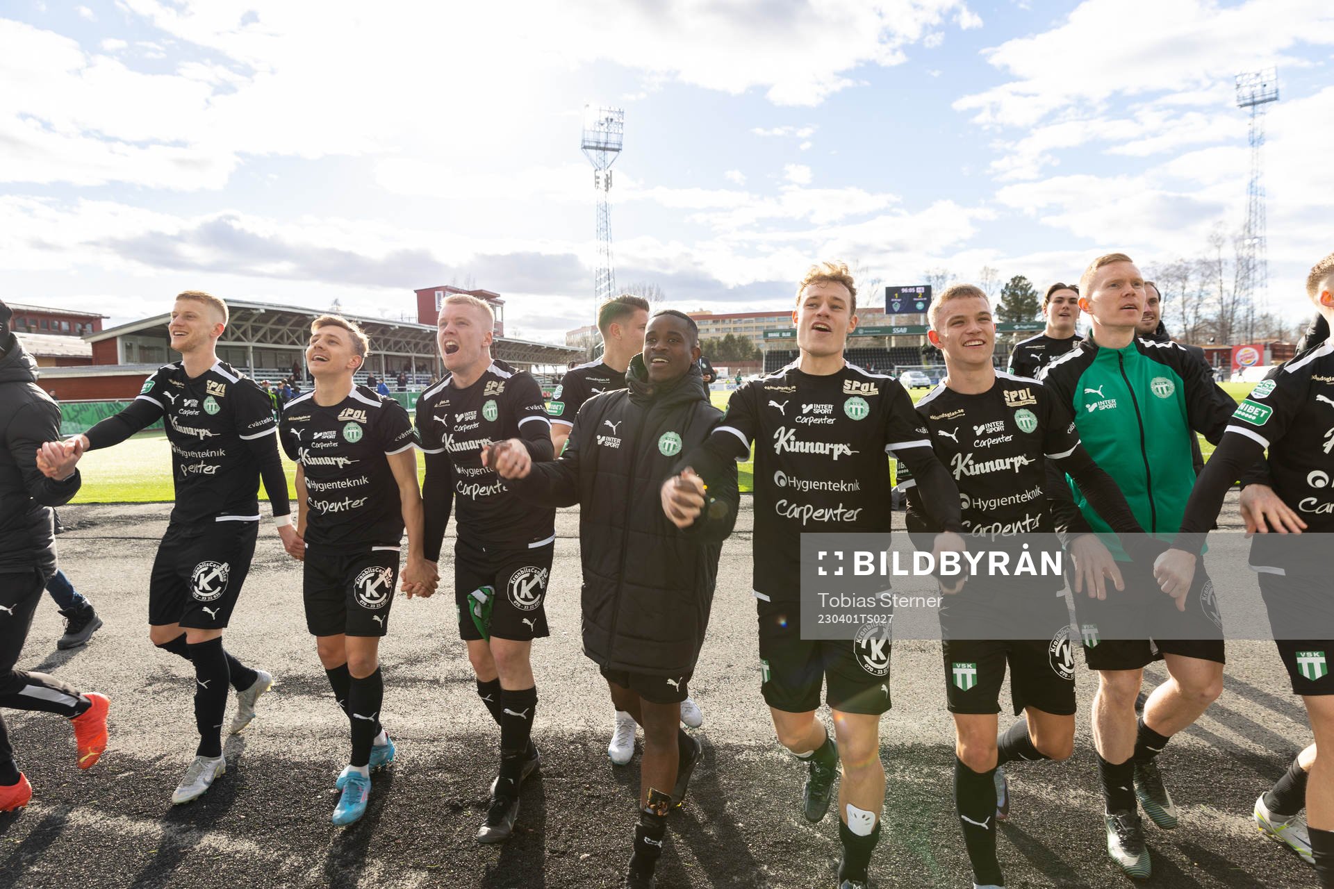 Västerås SKs spelare jublar