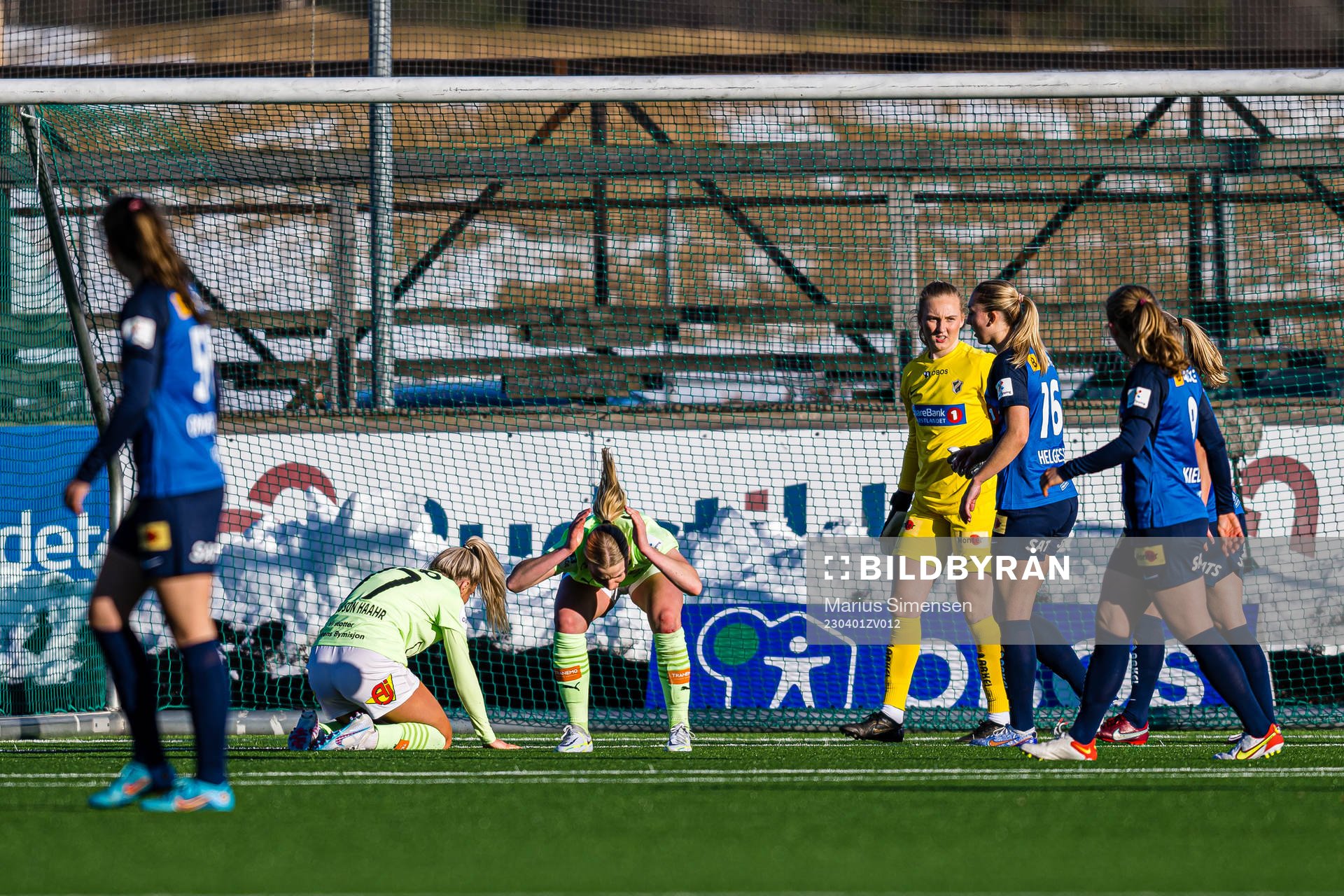 Camilla Huseby of LSK Kvinner reacts