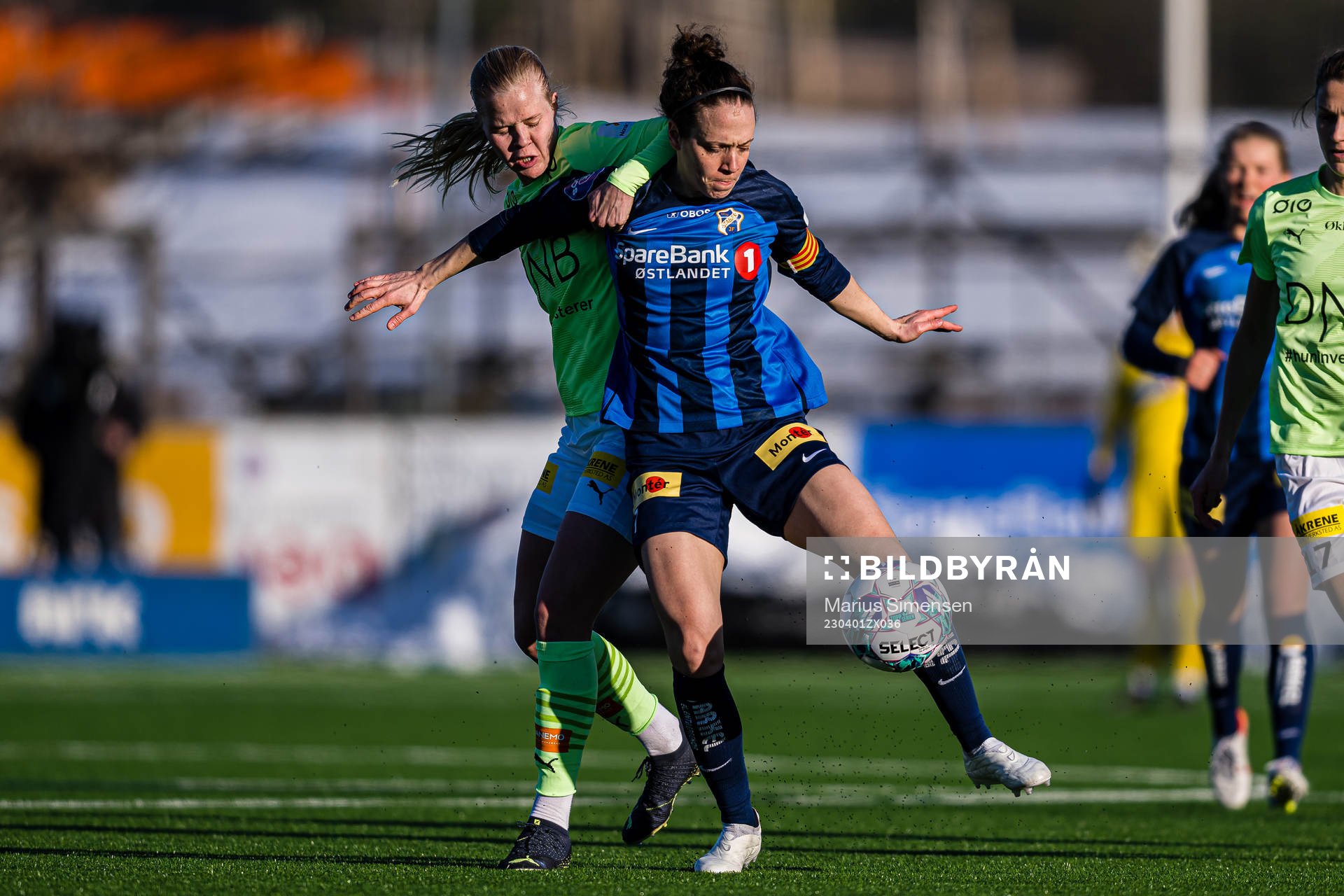 Katrine Emilie Winnem Jørgensen of LSK Kvinner and Melissa