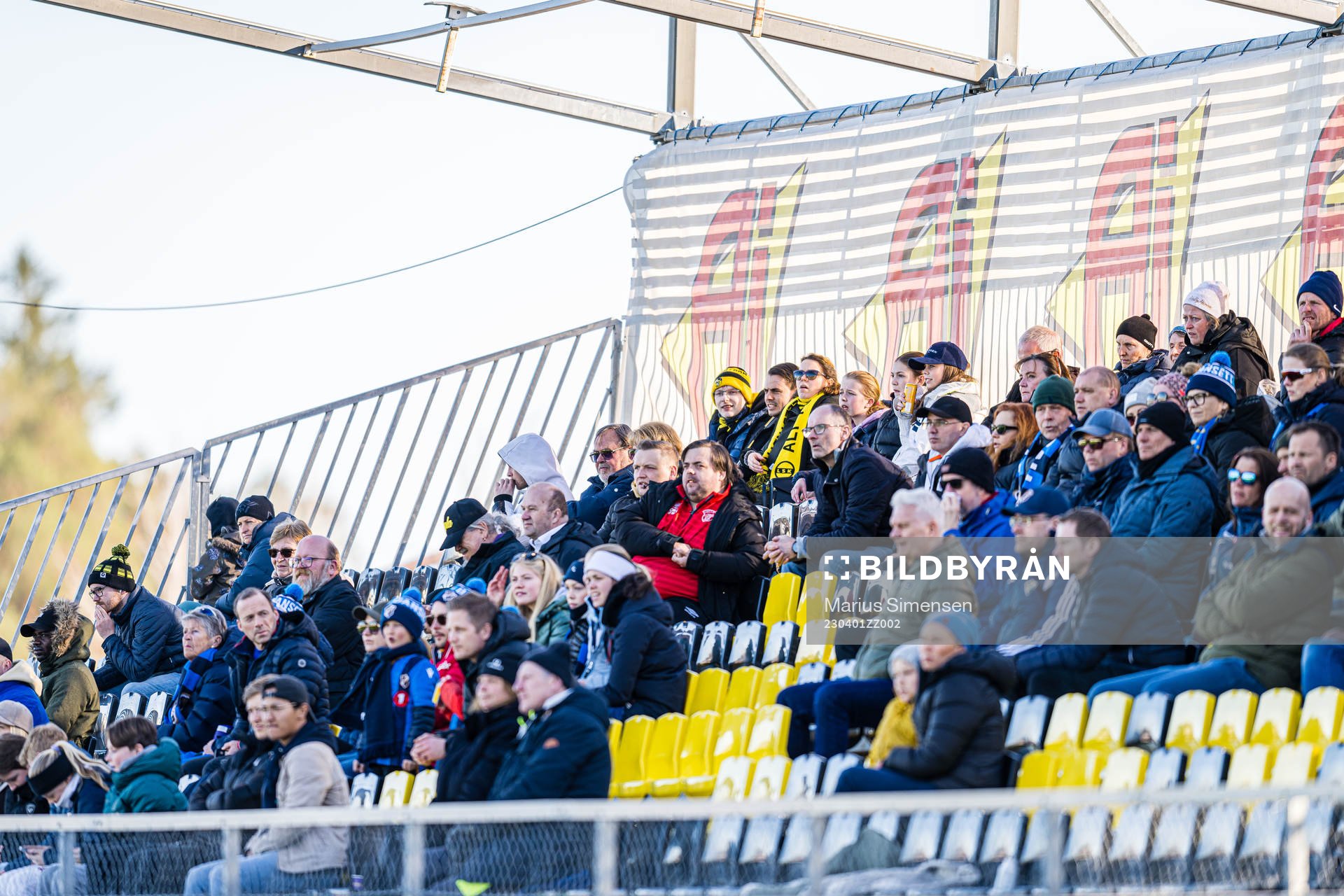 Spectators in the stands
