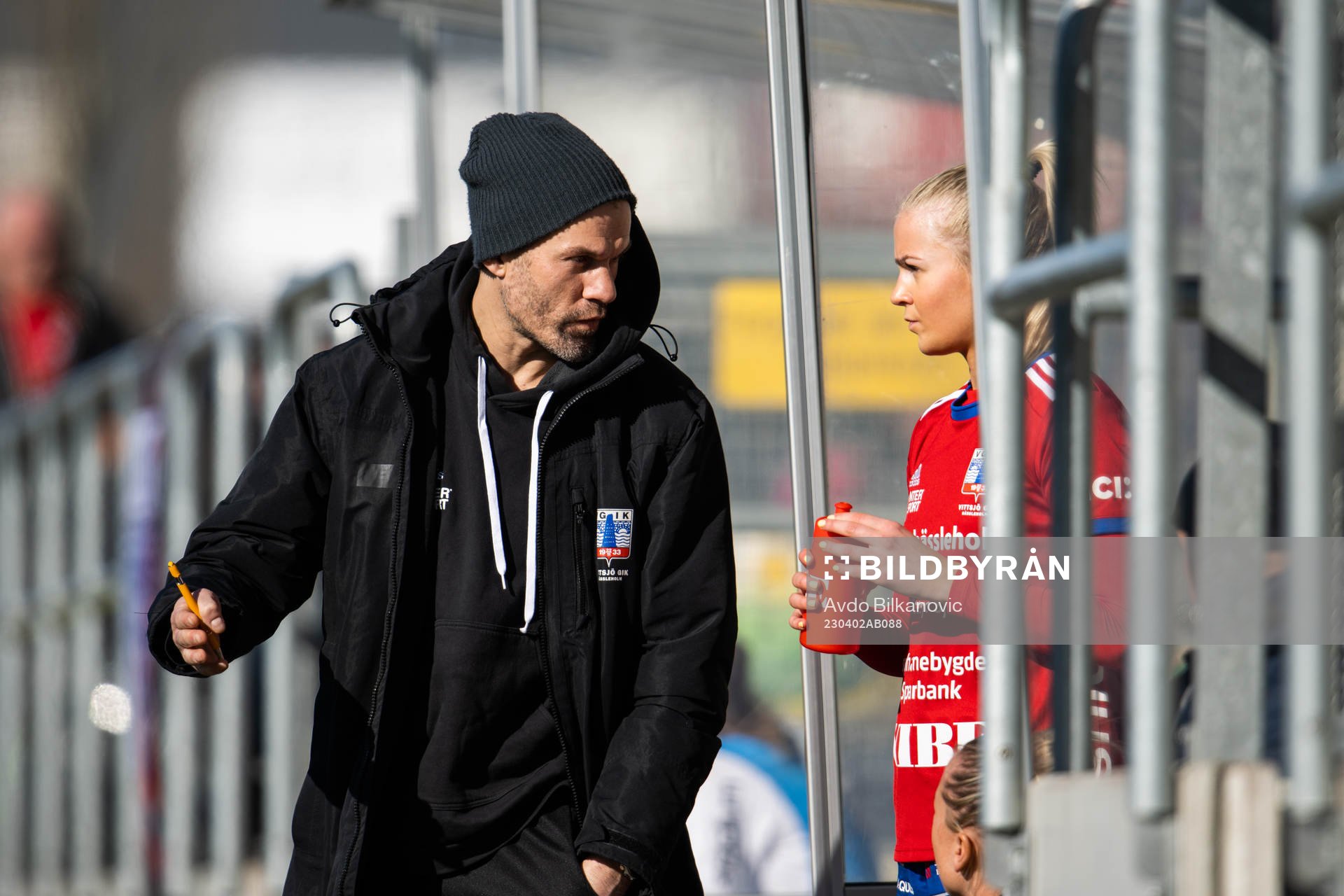 Vittsjös tränare Ulf Kristiansson och Moa Karlsson