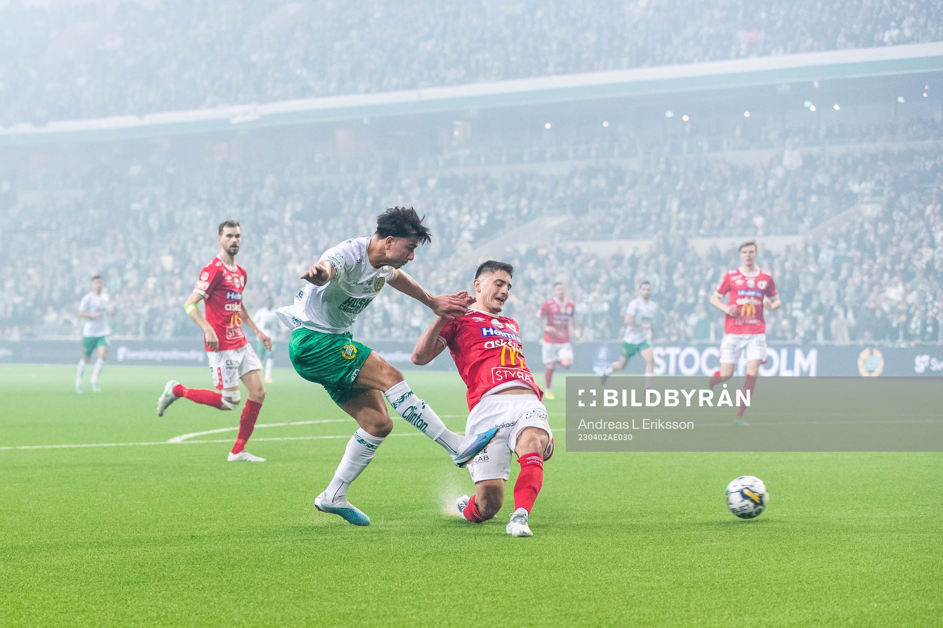 Hammarbys Jusef Erabi och Degerfors Sebastian Ohlsson