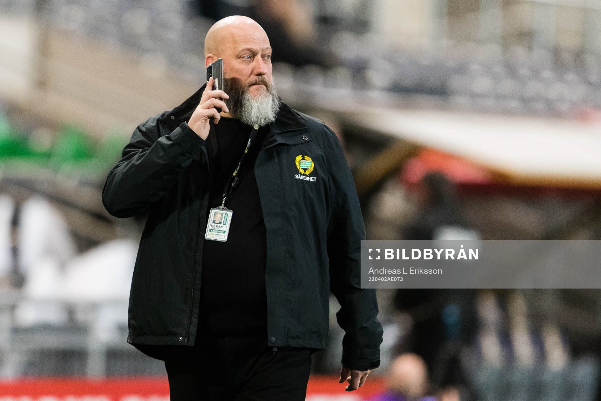 Hammarbys Håkan Leydner innan fotbollsmatchen i