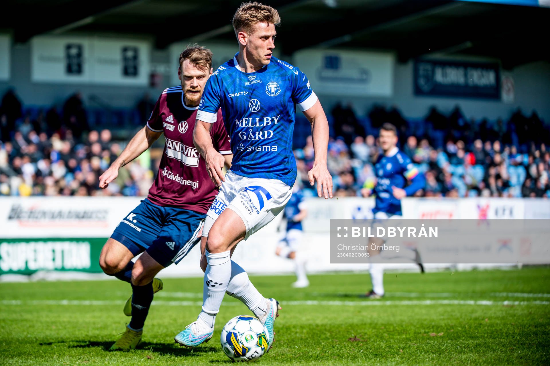 Trelleborgs Tobias Karlsson mot Gefles Leo Englund
