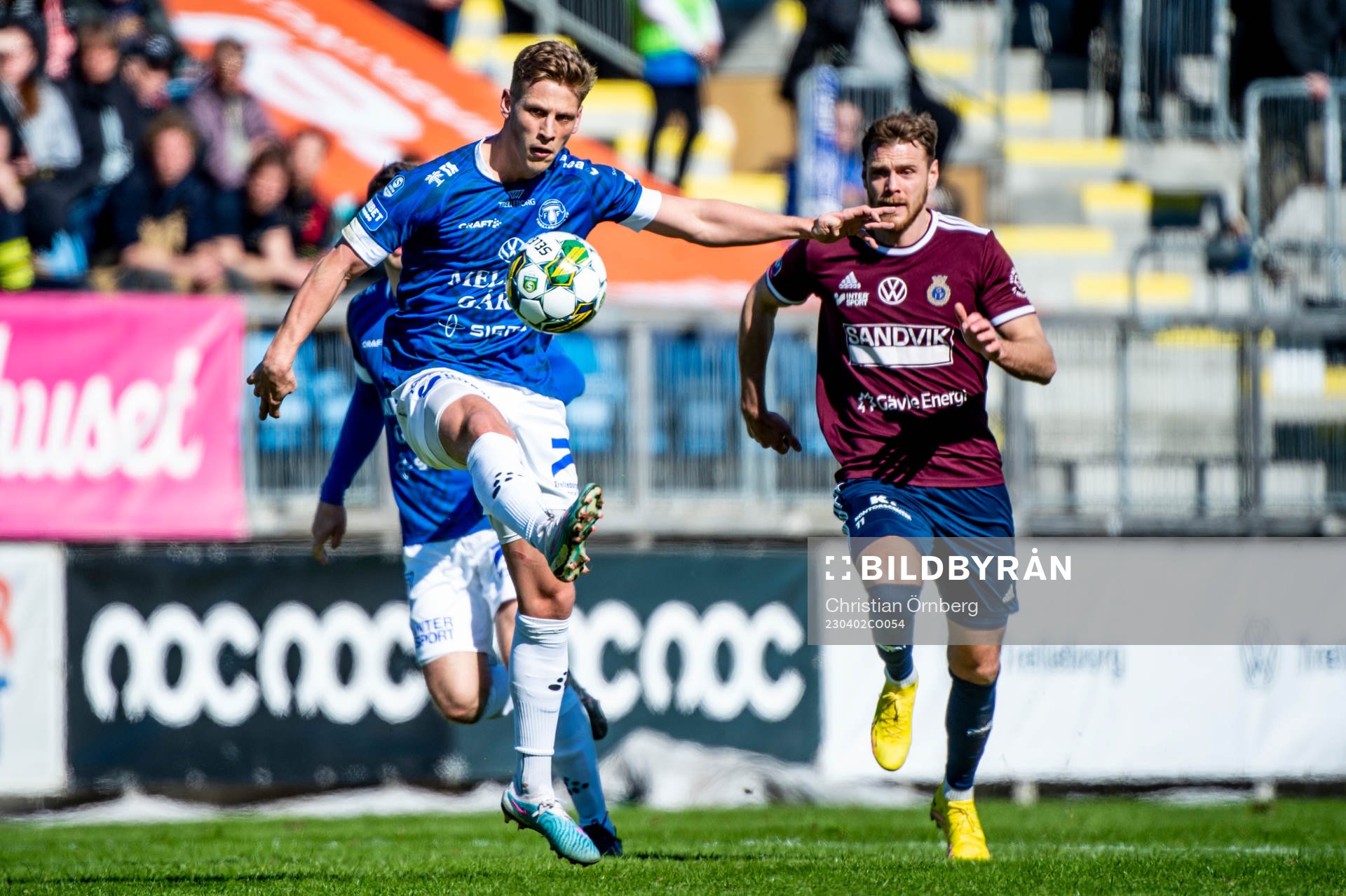 Trelleborgs Tobias Karlsson mot Gefles Leo Englund