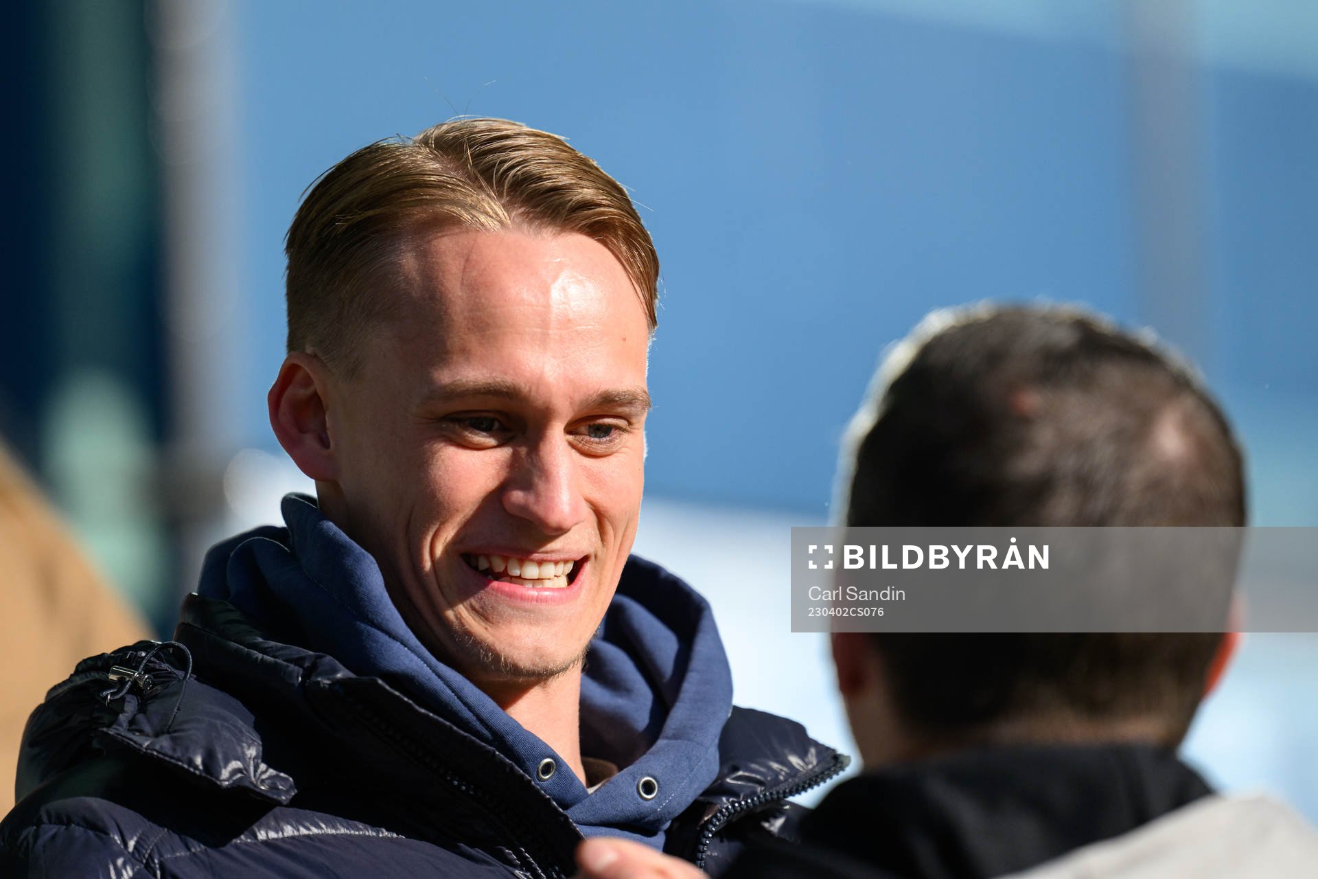 Oscar Vilhelmsson på läktaren