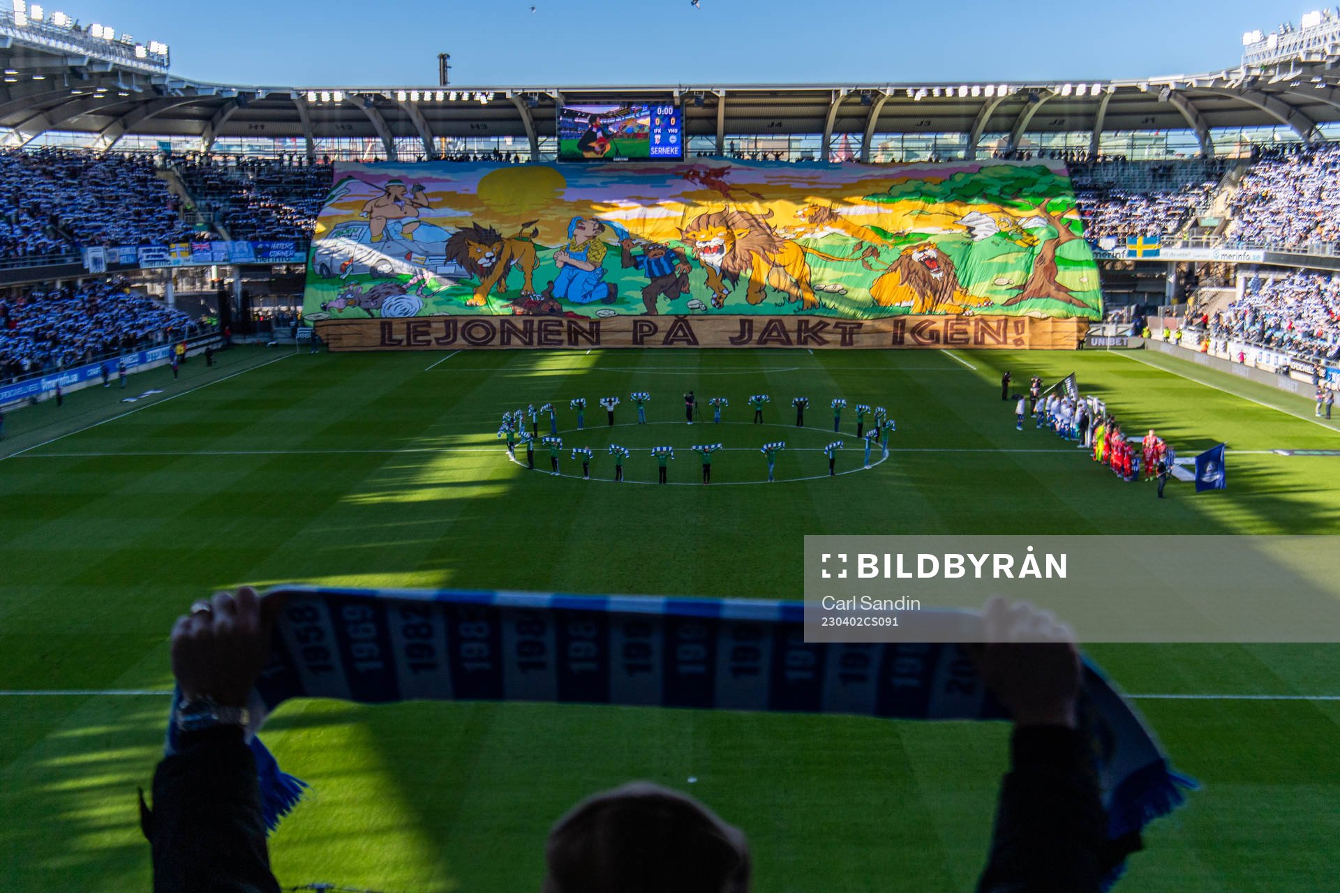 IFK Göteborgs supportrar med ett tifo