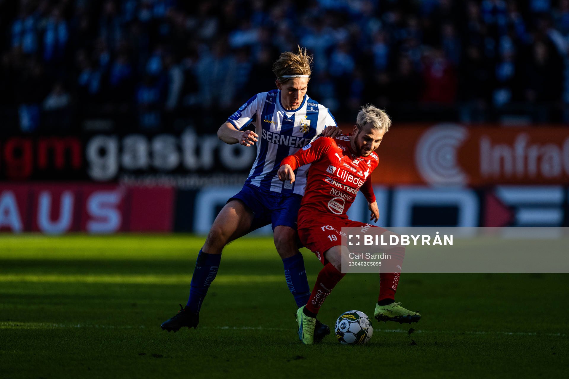IFK Göteborgs Johan Bångsbo och Värnamos Marco Bustos