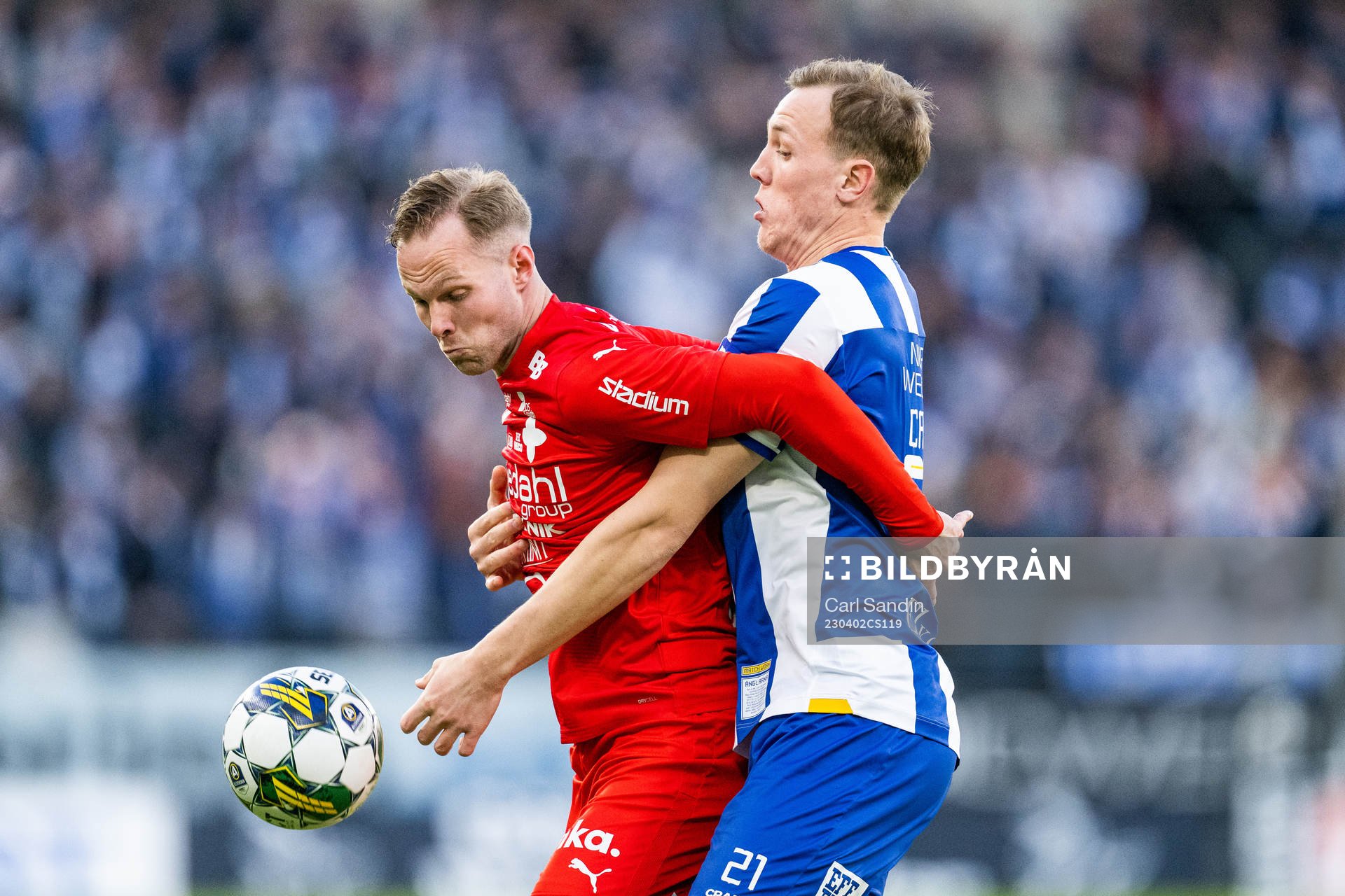 Värnamos Gustav Engvall och IFK Göteborgs Adam Carlén