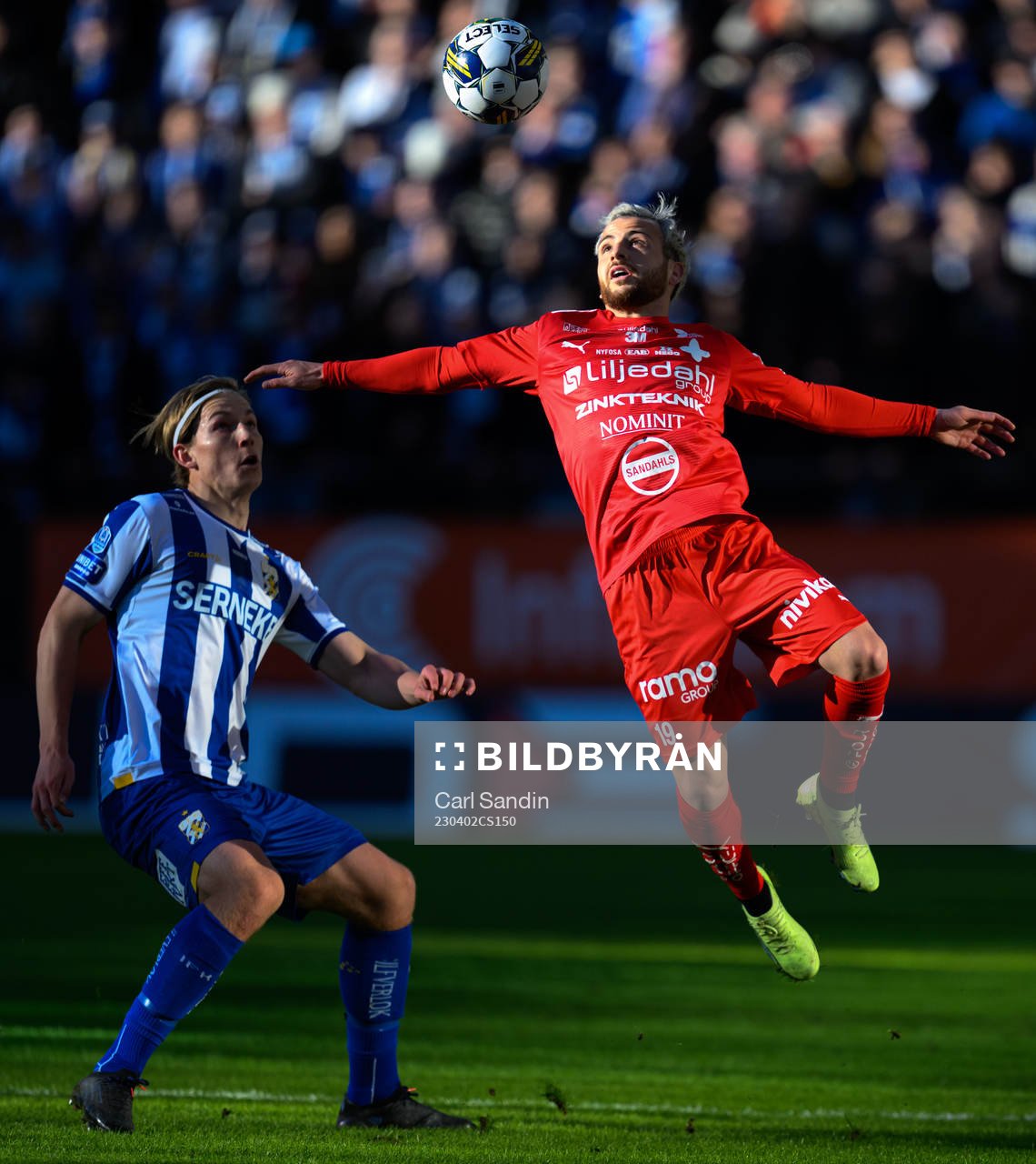 IFK Göteborgs Johan Bångsbo och Värnamos Marco Bustos