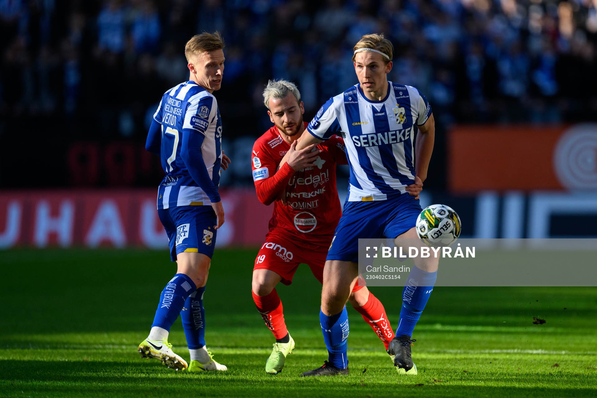 IFK Göteborgs Oscar Wendt och Johan Bångsbo mot Värnamos