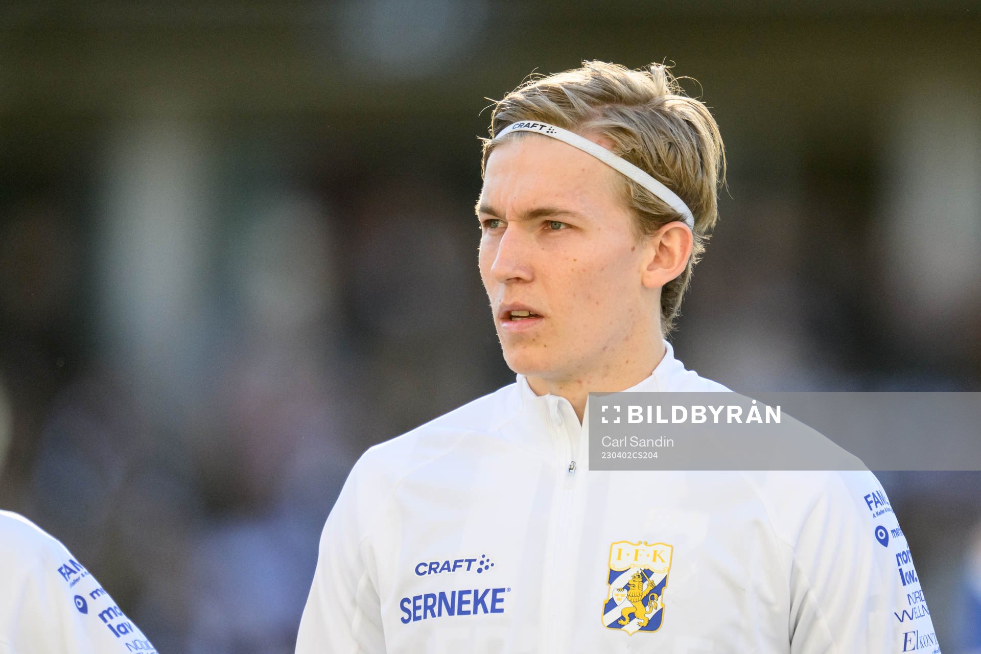 IFK Göteborgs Johan Bångsbo vid lineup innan