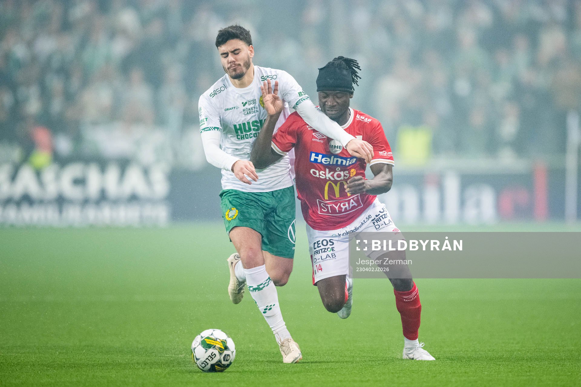 Hammarbys Edvin Kurtulus och Degerfors Fortune Akpan Bassey