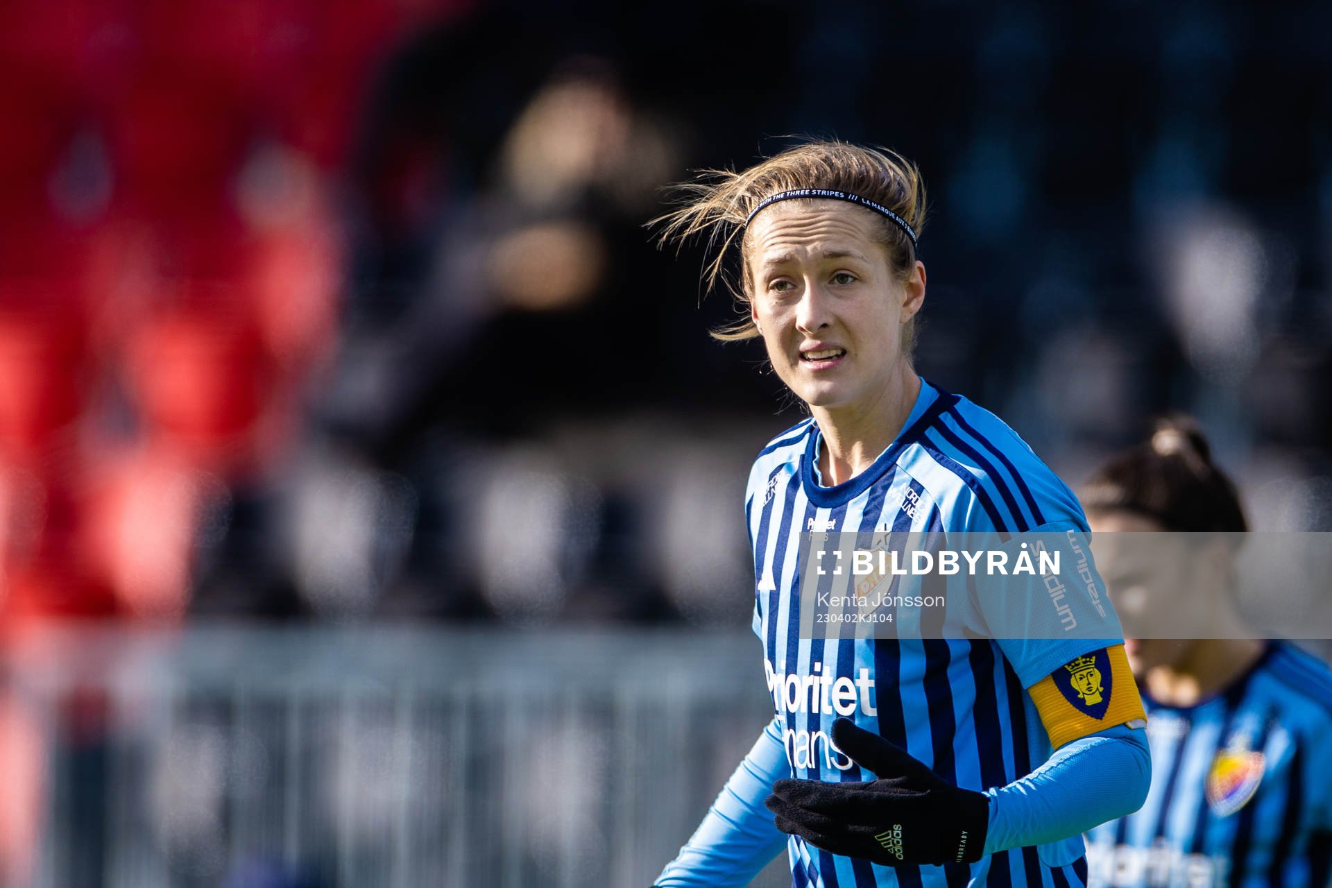 Djurgårdens Sanna Kullberg reagerar