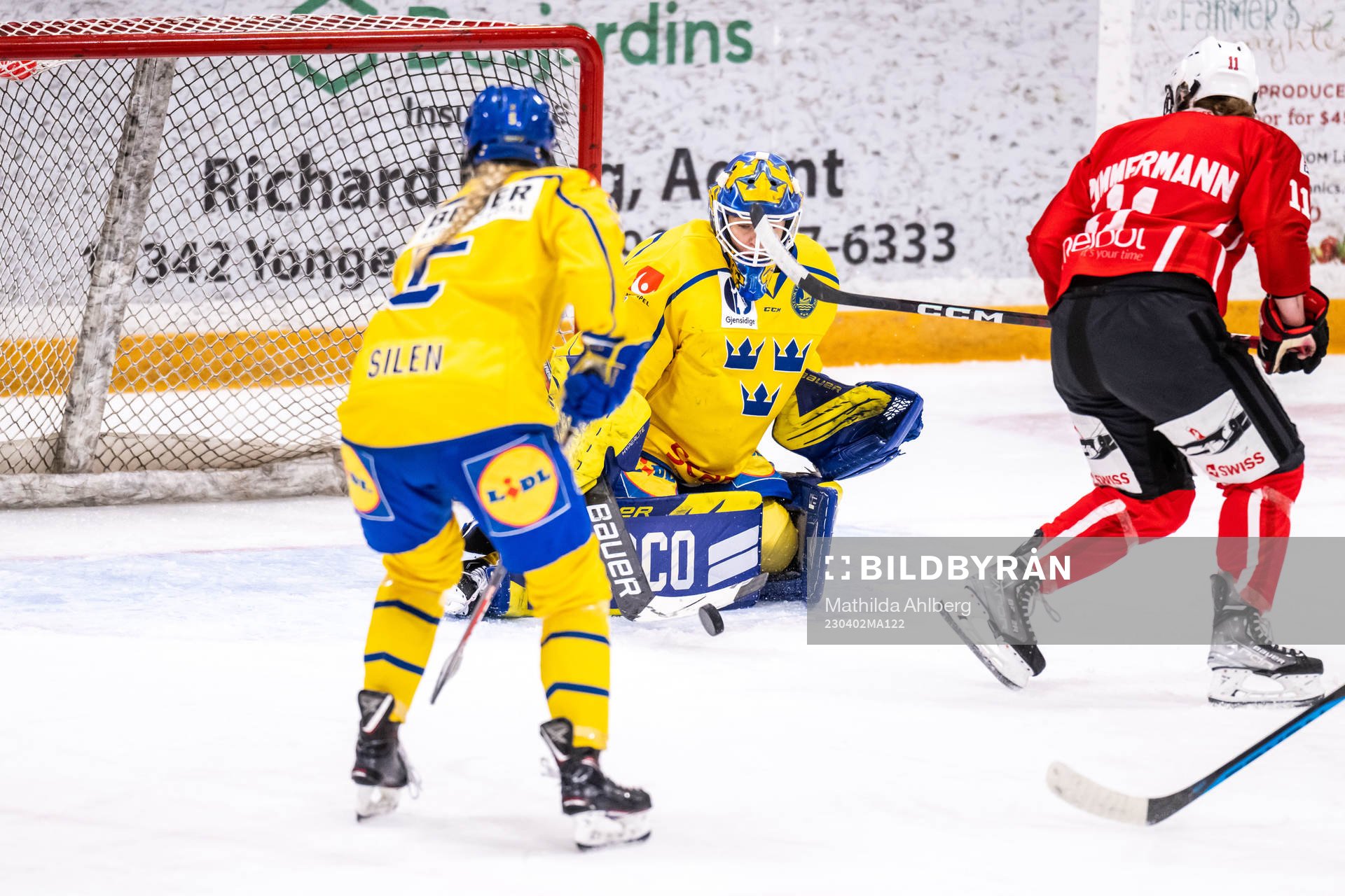 Goaltender Sara Grahn of Sweden