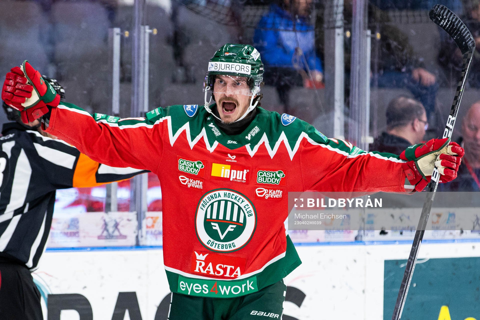 Frölundas Loui Eriksson jublar