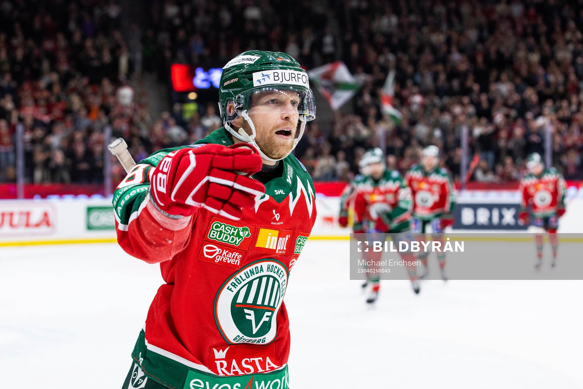 Frölundas Ryan Lasch jublar