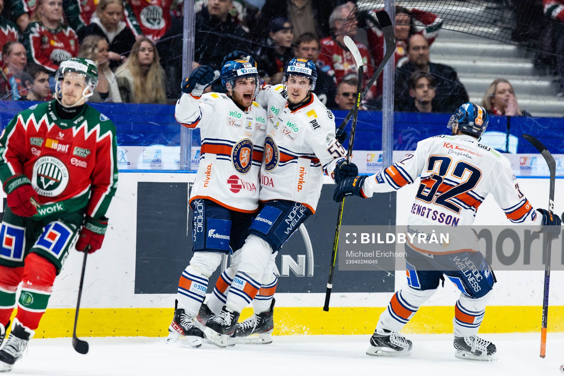 Växjös Glenn Gustafsson jublar
