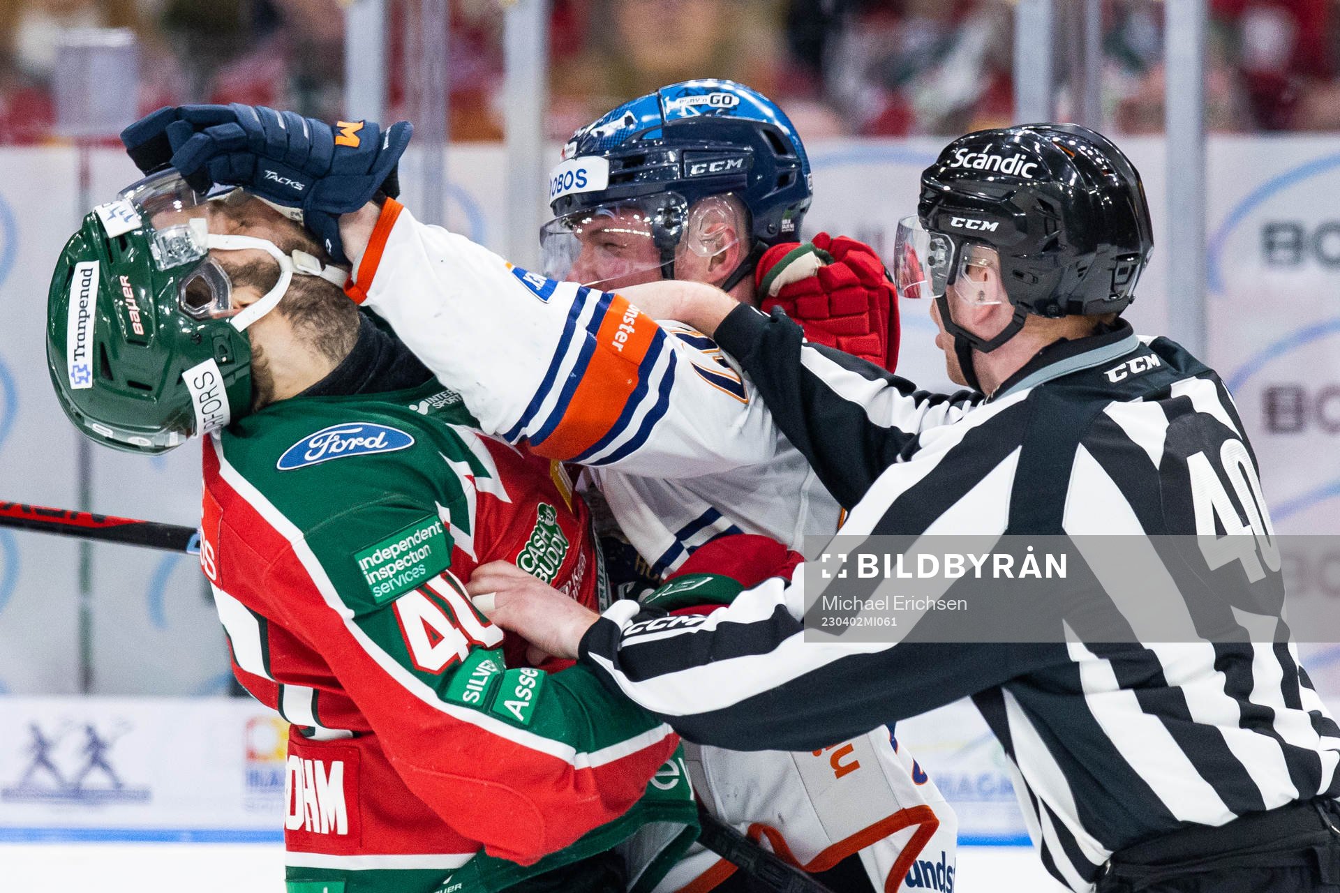 Frölundas Petteri Lindbohm och Växjös Martin Lundberg