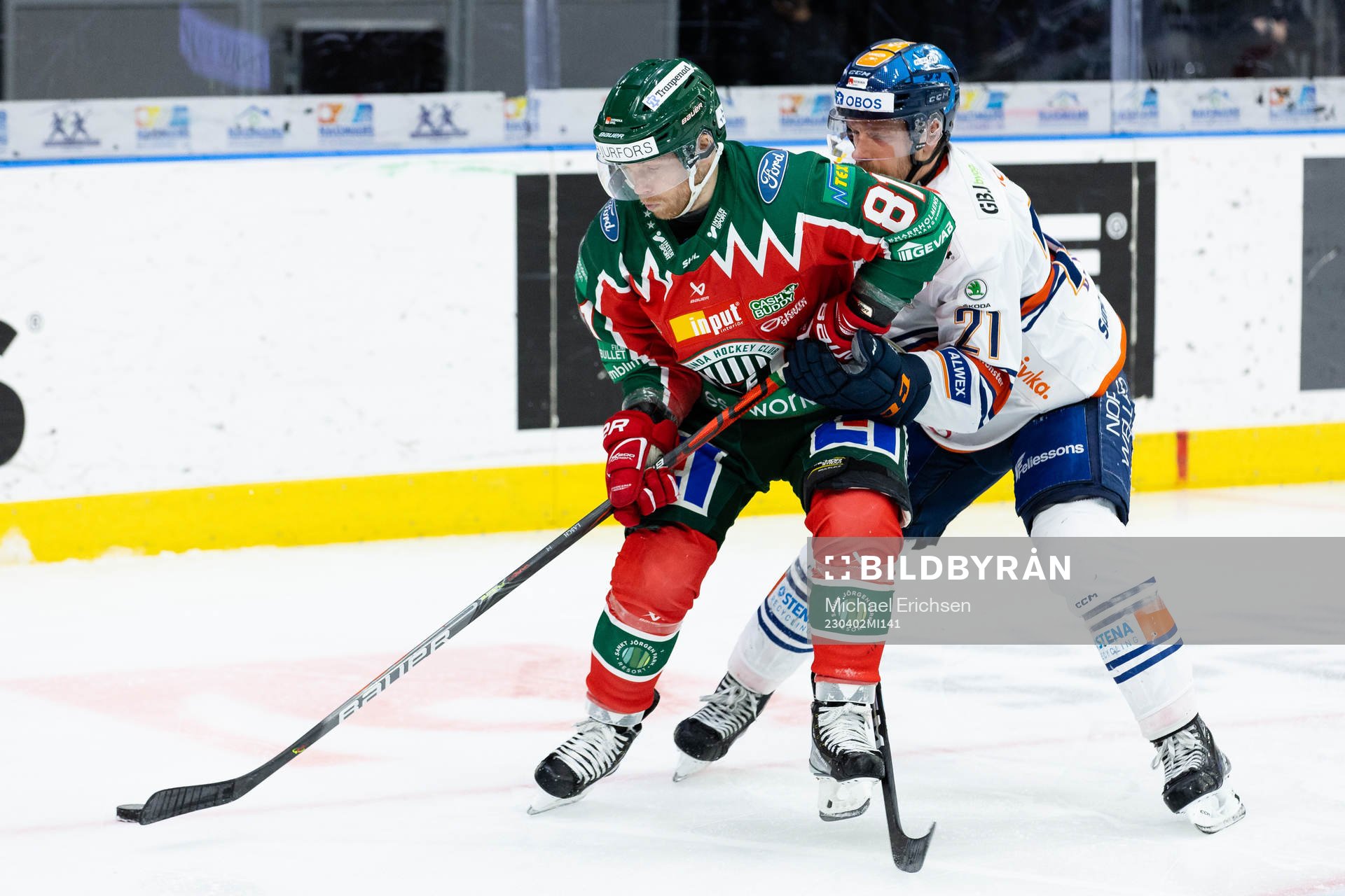 Frölundas Ryan Lasch och Växjös Brian Cooper