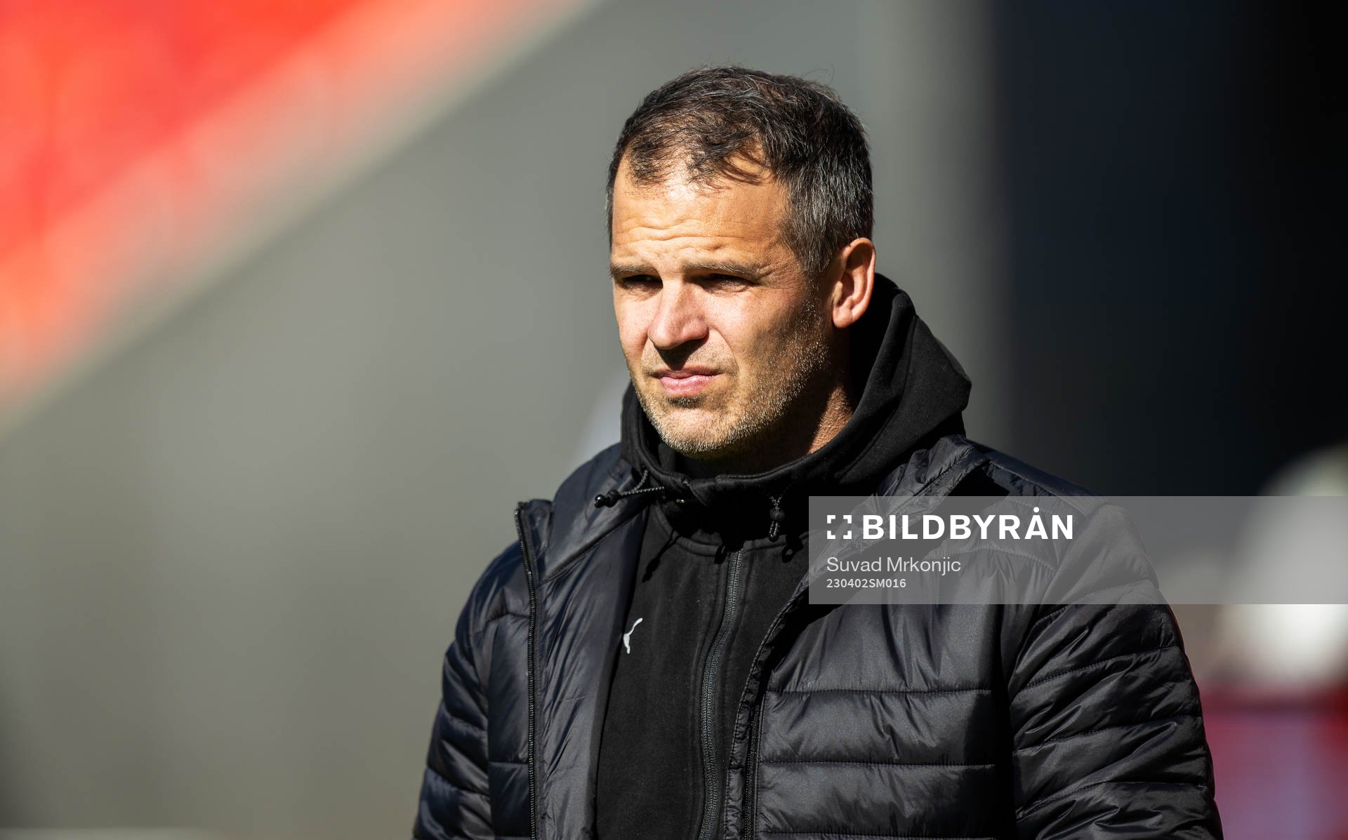 Häckens tränare Robert Vilahamn fotbollsmatchen i Damallsvenskan mellan Växjö DFF och Häcken den 2 april 2023 i Växjö. 