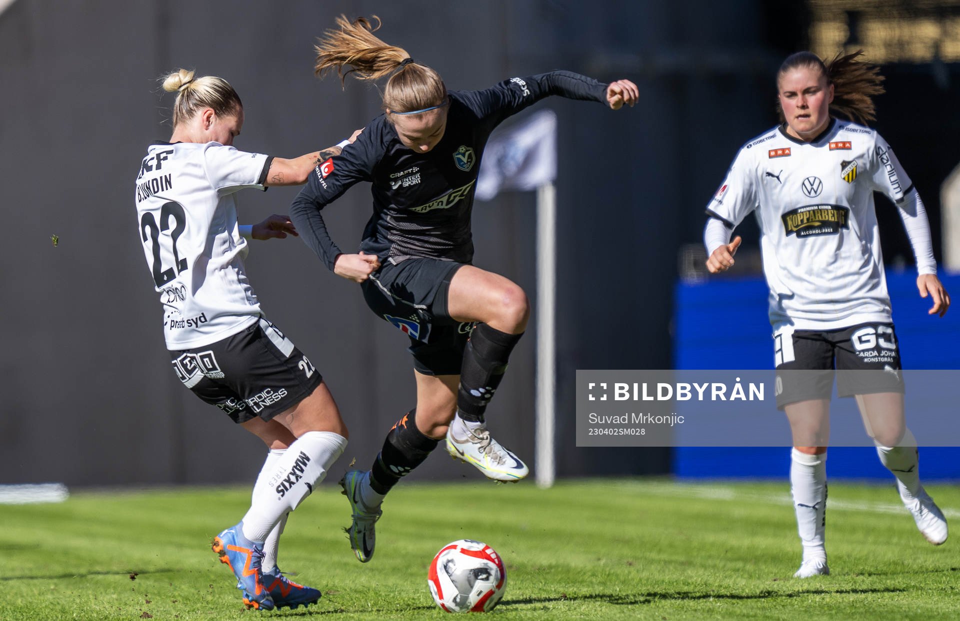 Häckens Marika Bergman Lundin och Växjö DFFs Elin Nilsson